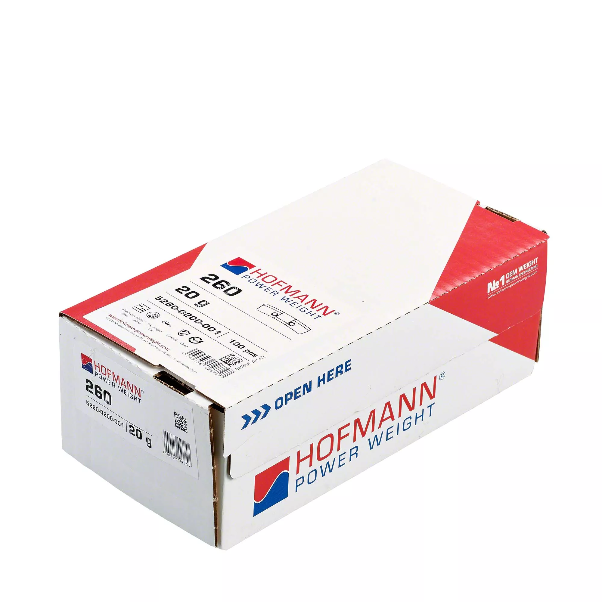 HOFMANN POWER WEIGHT-Sicherheitsgewicht - Typ 260, 20 g, Zink, Silber-5260-0200-001