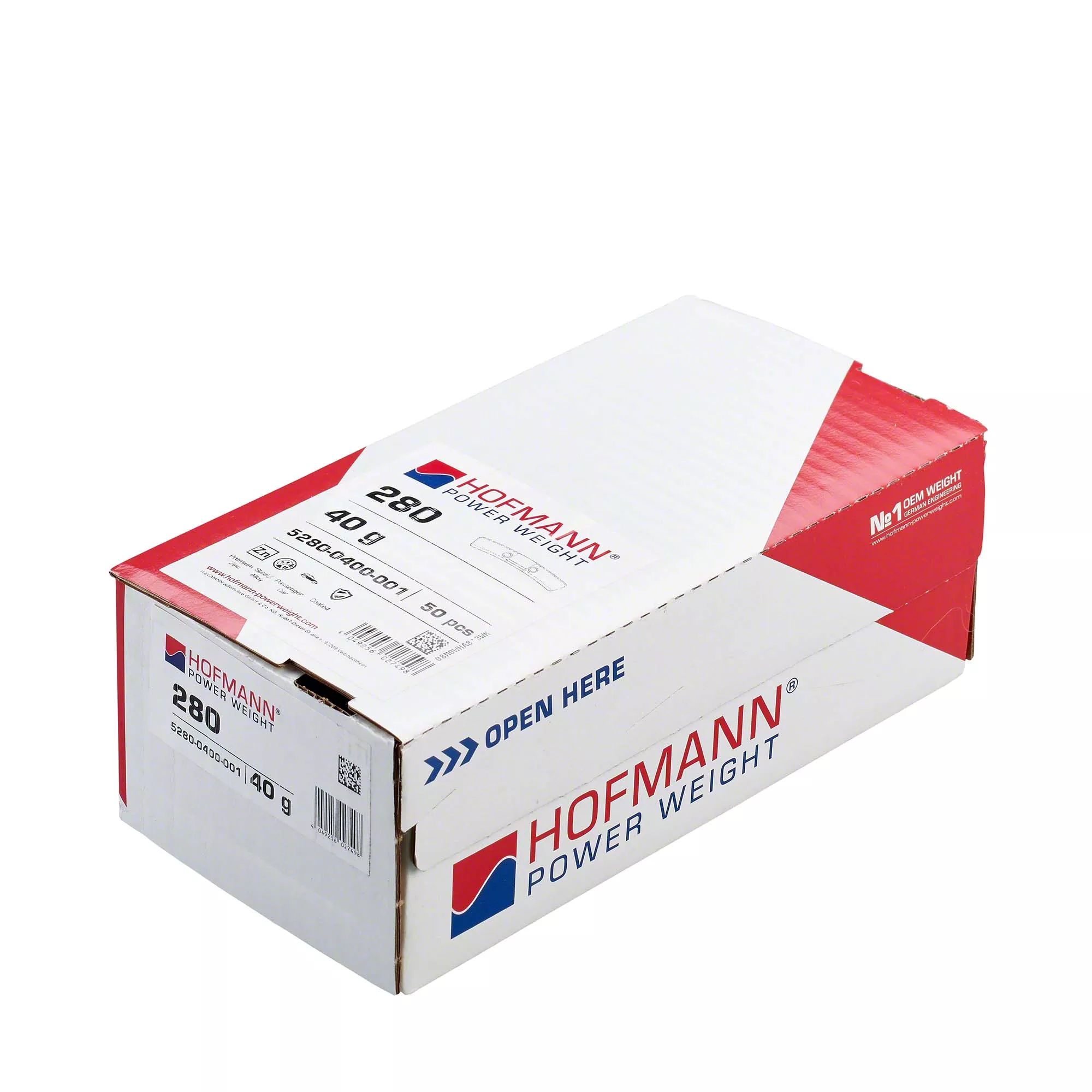 HOFMANN POWER WEIGHT-Sicherheitsgewicht - Typ 280, 40 g, Zink, Silber-5280-0400-001