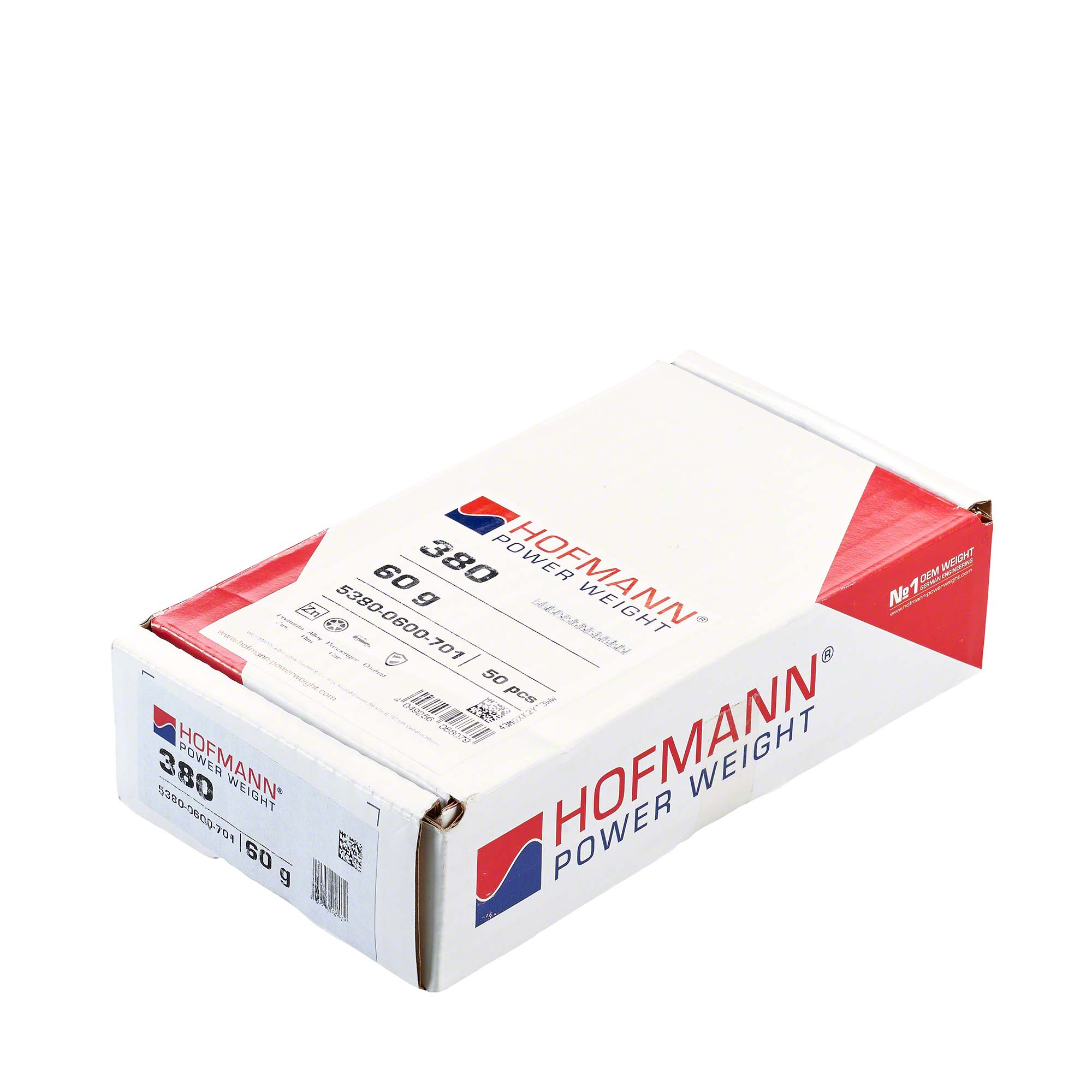 HOFMANN POWER WEIGHT-Klebegewicht - Typ 380, 60 g, Zink, Silber-5380-0600-701