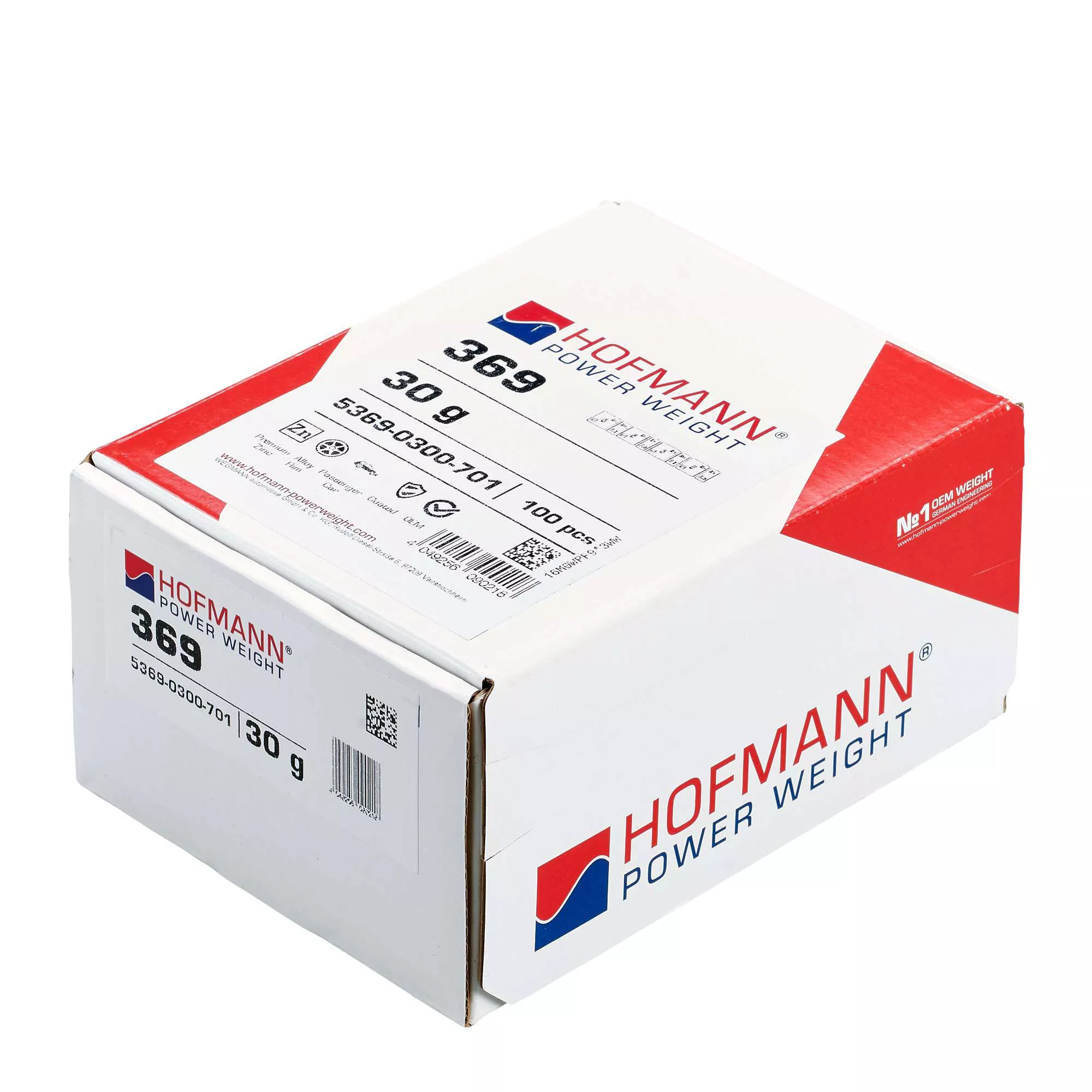 HOFMANN POWER WEIGHT-Klebegewicht - Typ 369, 30 g, Zink, Silber-5369-0300-701