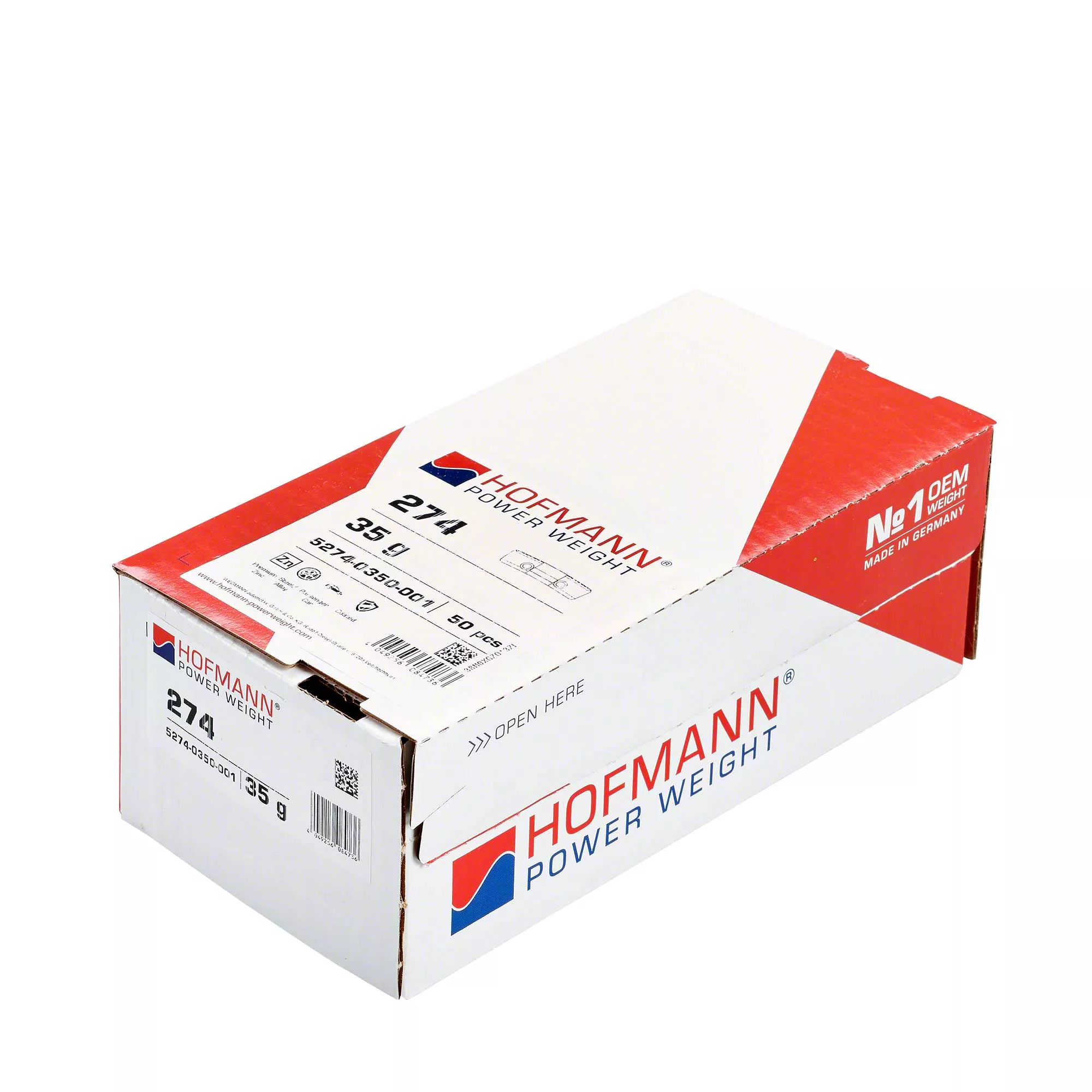 HOFMANN POWER WEIGHT-Sicherheitsgewicht - Typ 274, 35 g, Zink, Silber-5274-0350-001