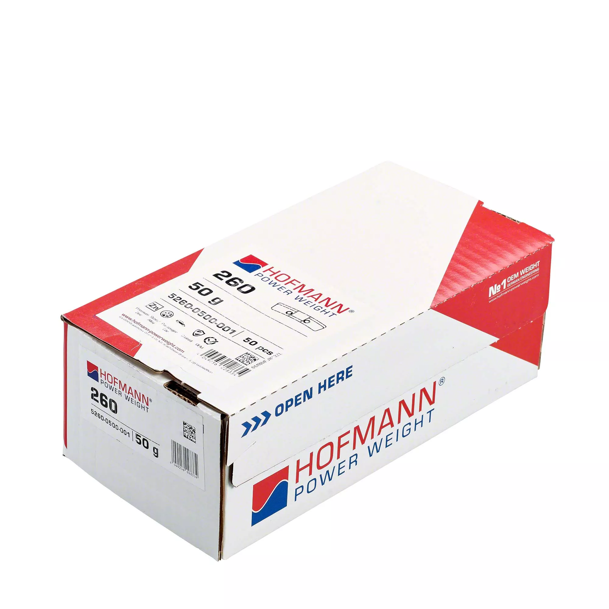 HOFMANN POWER WEIGHT-Sicherheitsgewicht - Typ 260, 50 g, Zink, Silber-5260-0500-001