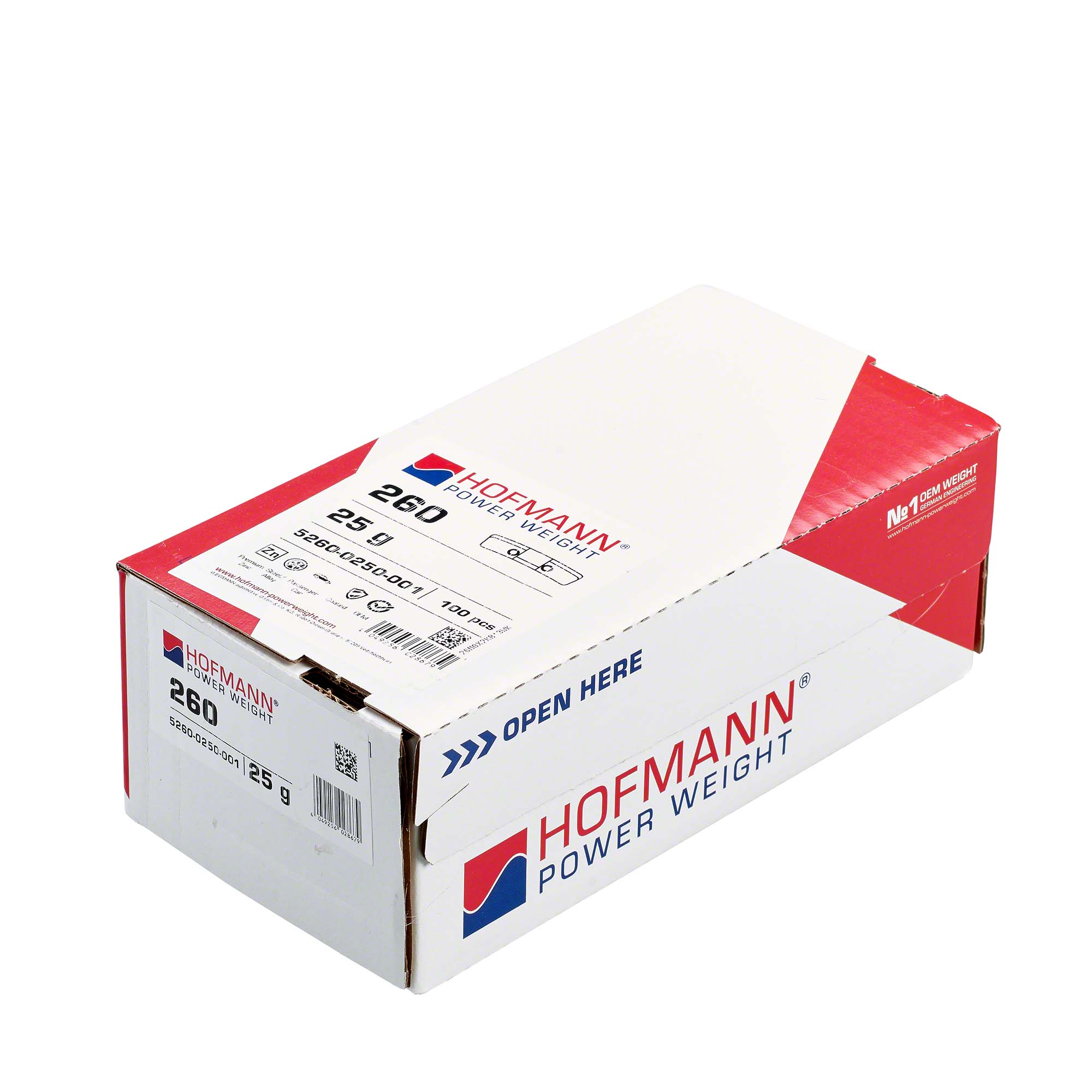 HOFMANN POWER WEIGHT-Sicherheitsgewicht - Typ 260, 25 g, Zink, Silber-5260-0250-001