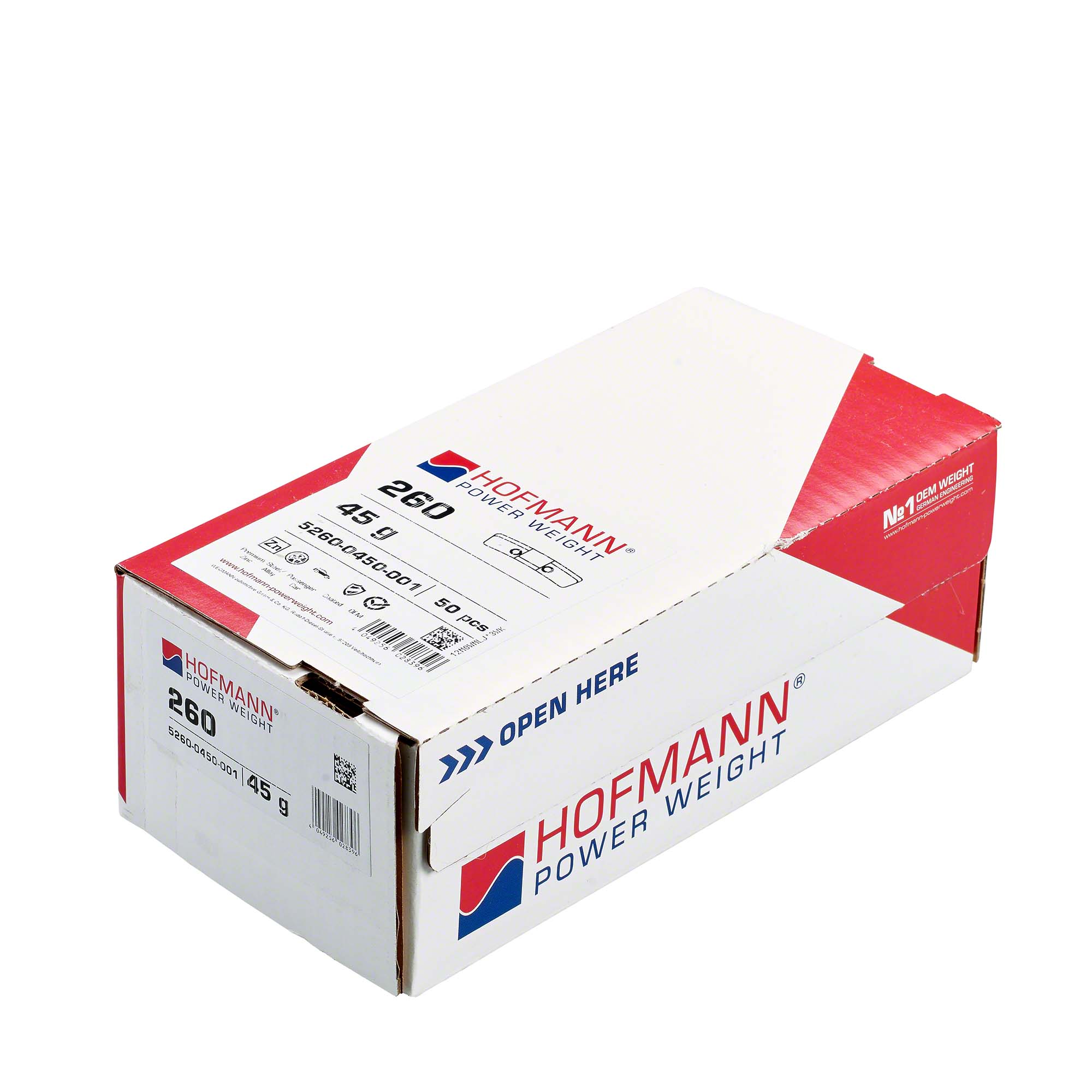 HOFMANN POWER WEIGHT-Sicherheitsgewicht - Typ 260, 45 g, Zink, Silber-5260-0450-001