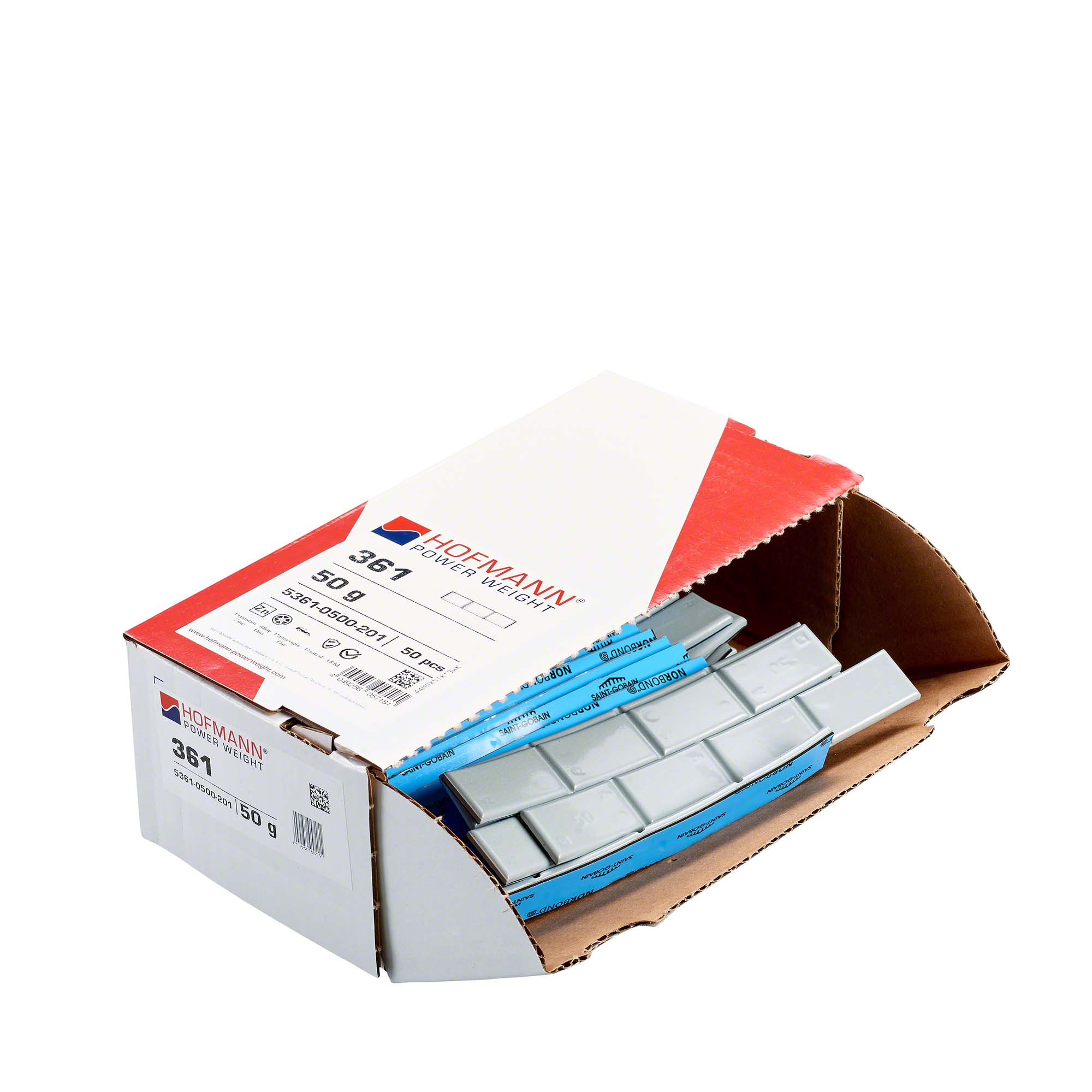 HOFMANN POWER WEIGHT-Klebegewicht - Typ 361, 50 g, Zink, Silber-5361-0500-201