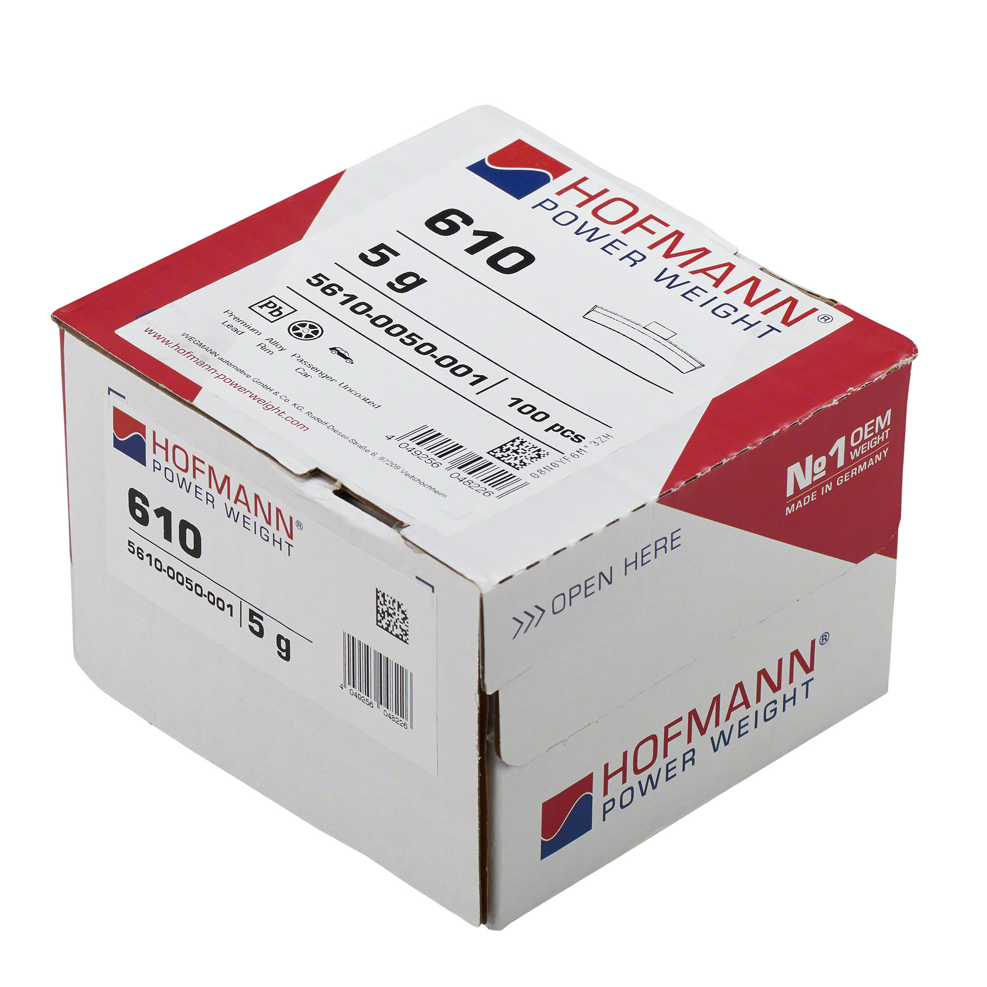 HOFMANN POWER WEIGHT-Schlaggewicht - Typ 610, 5g, Blei, grau-5610-0050-001