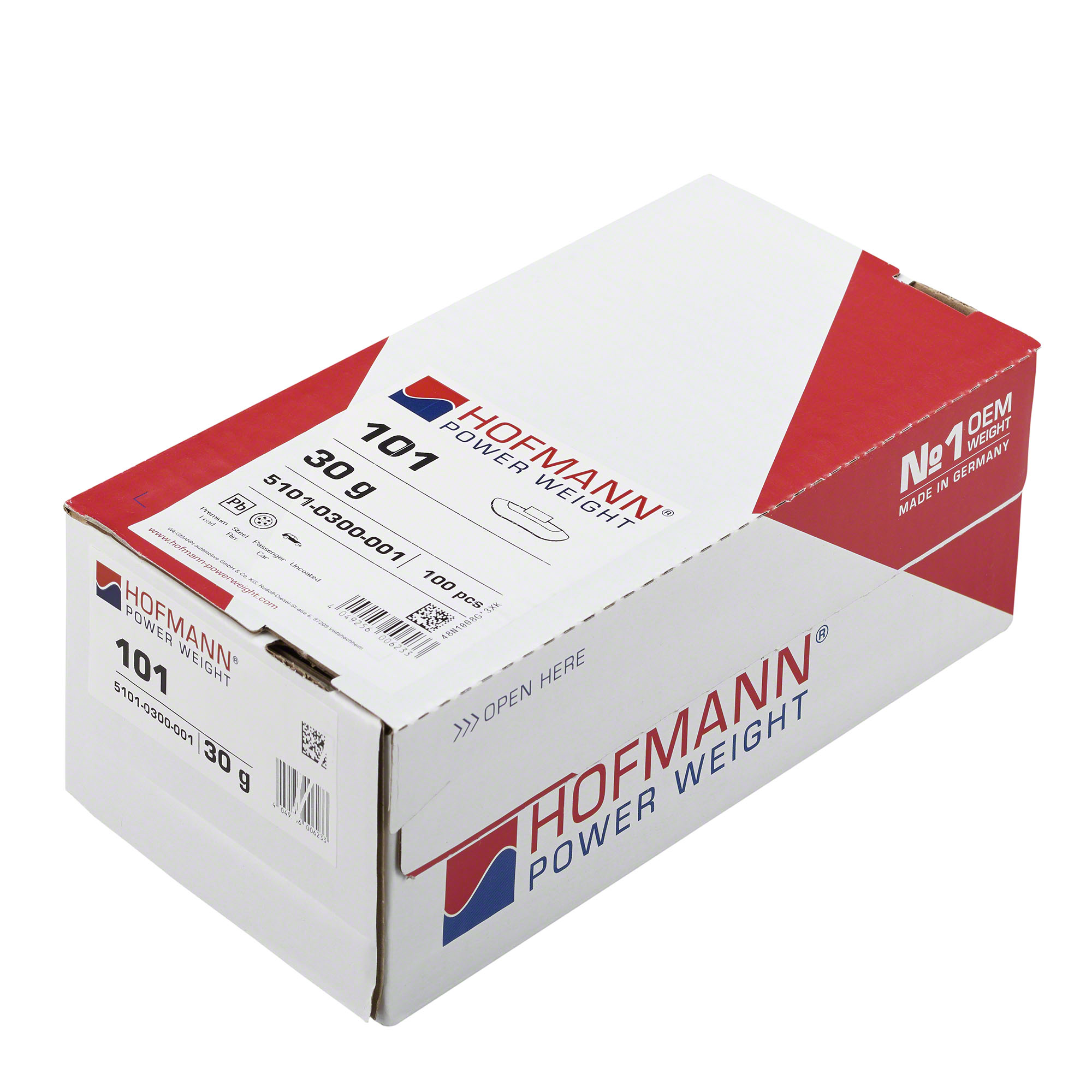 HOFMANN POWER WEIGHT-100x Schlaggewicht Hofmann Power Weight - Typ 101, 30 g, Blei, Grau-5101-0300-001