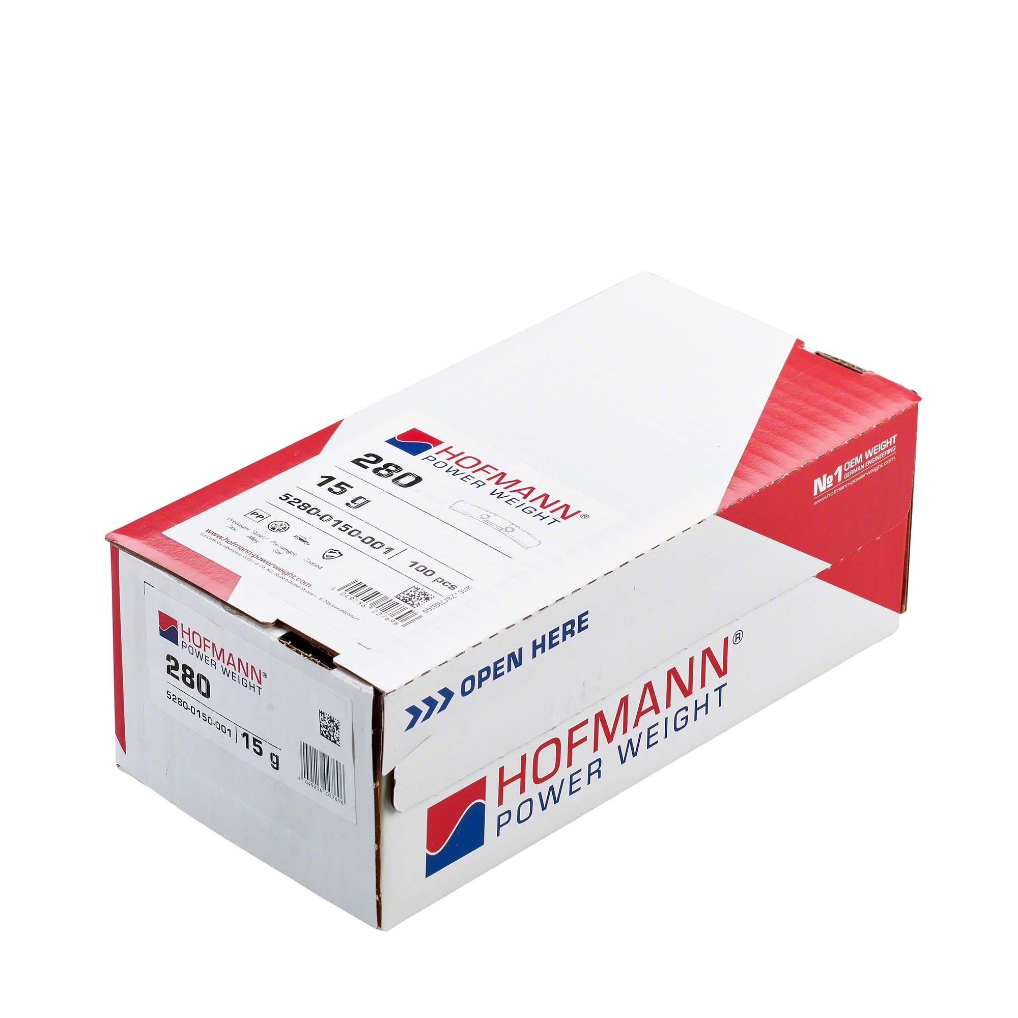 HOFMANN POWER WEIGHT-Sicherheitsgewicht - Typ 280, 15 g, Zink, Silber-5280-0150-001