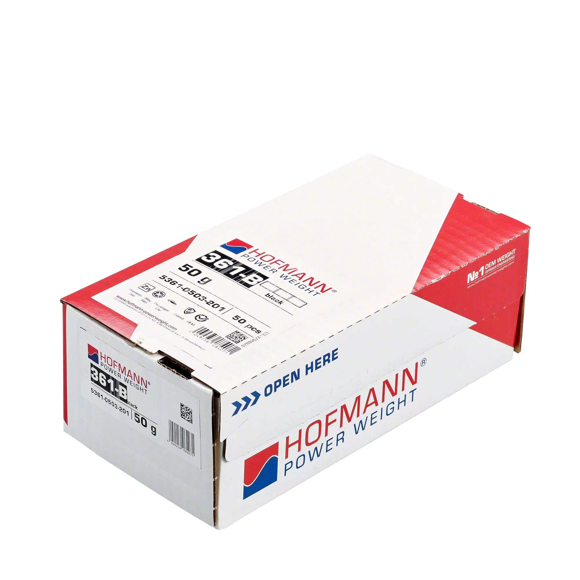 HOFMANN POWER WEIGHT-Klebegewicht - Typ 361, 50 g, Zink, Schwarz-5361-0503-201