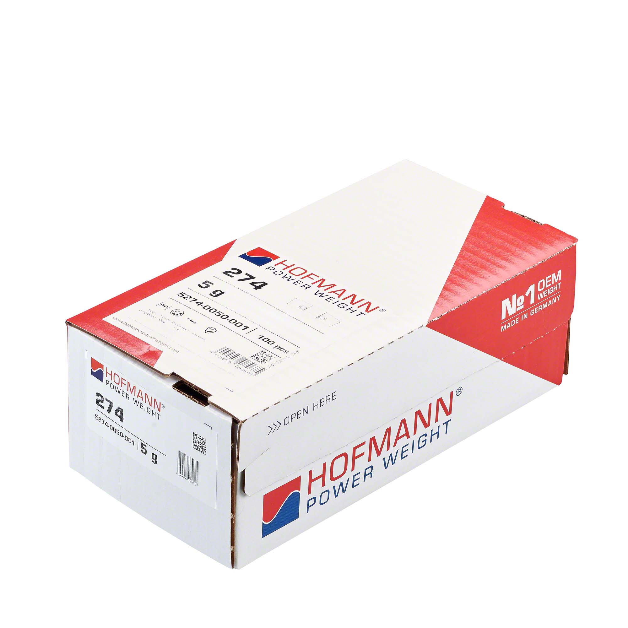 HOFMANN POWER WEIGHT-Sicherheitsgewicht - Typ 274, 5 g, Kunststoff, Silber-5274-0050-001