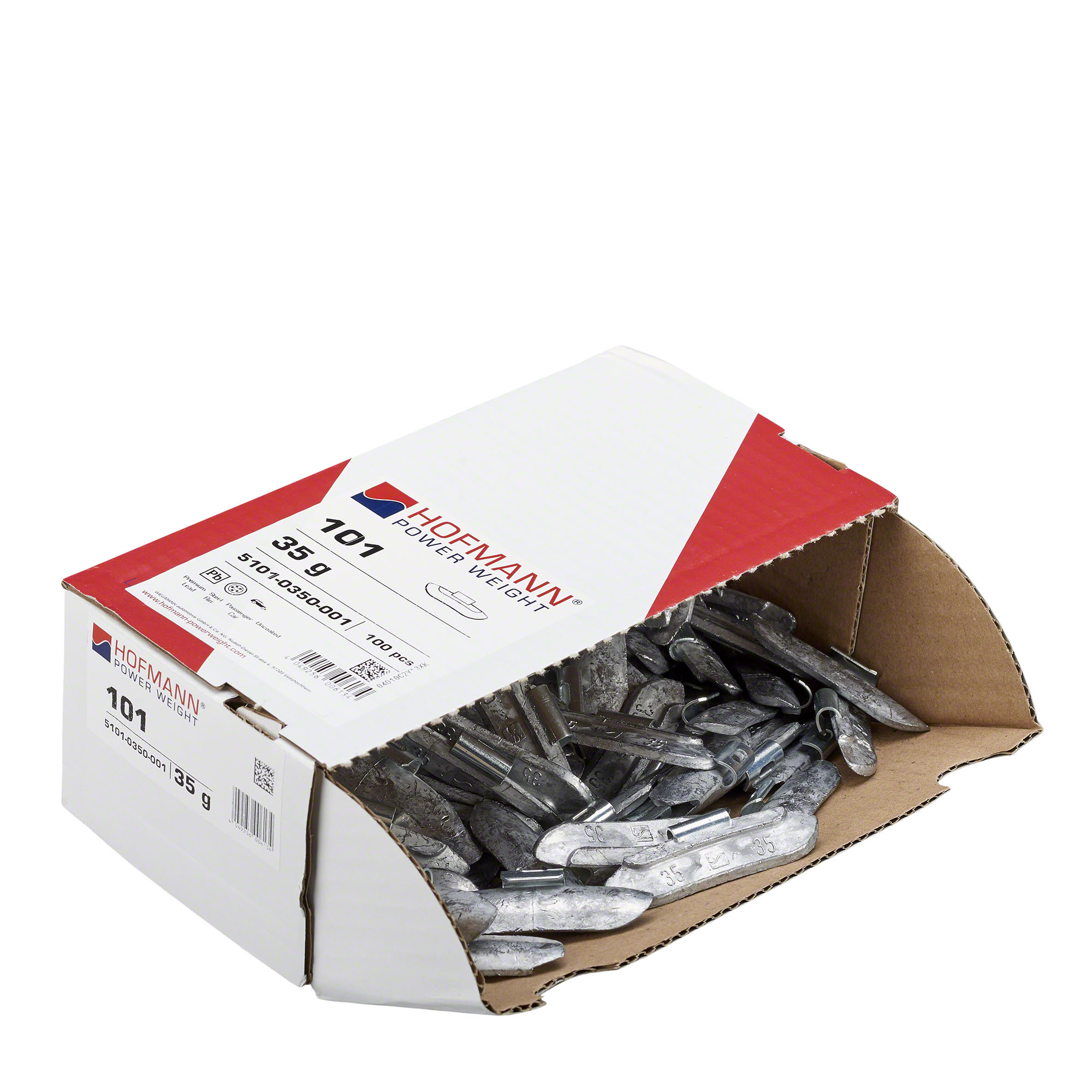 HOFMANN POWER WEIGHT-100x Schlaggewicht Hofmann Power Weight - Typ 101, 35 g, Blei, Grau-5101-0350-001