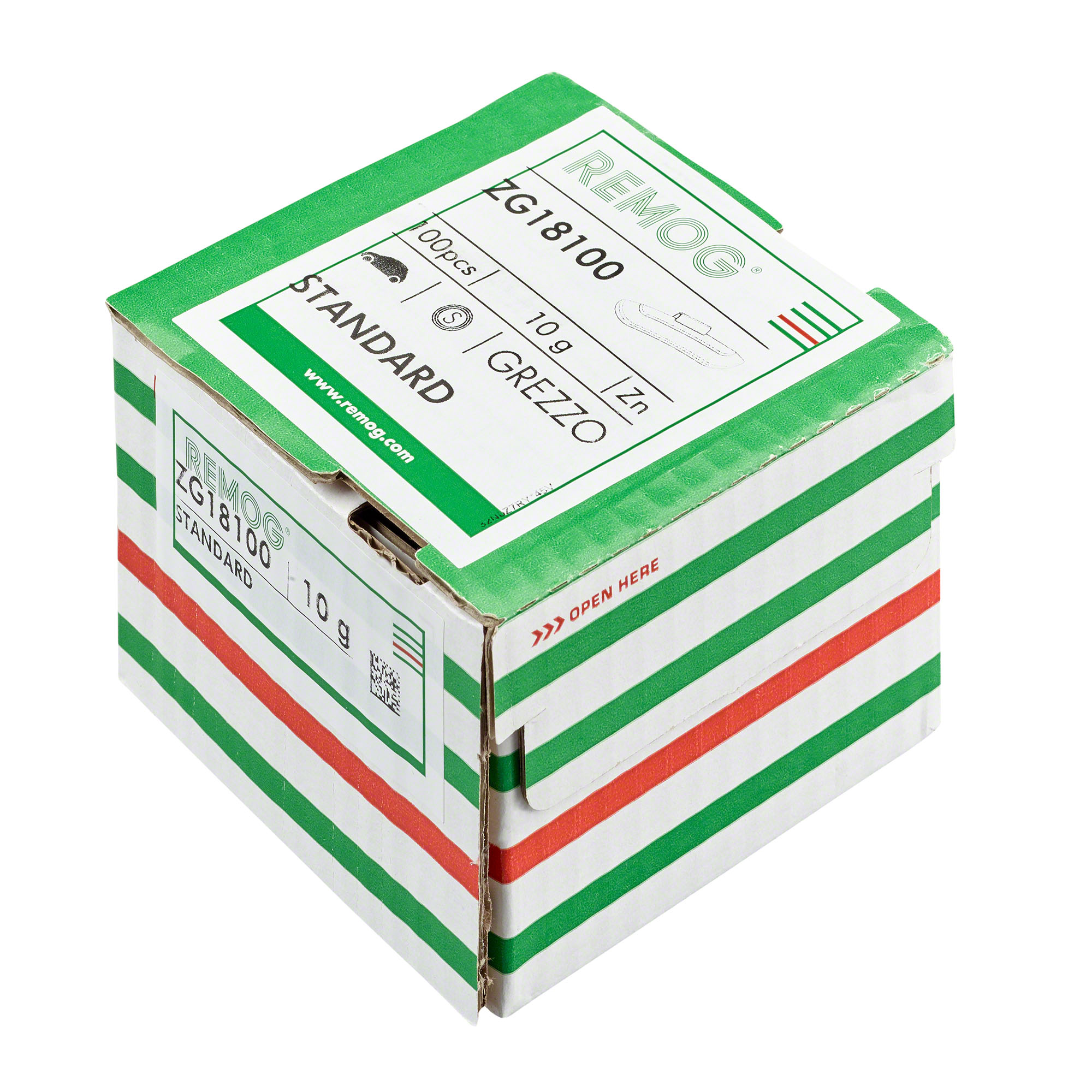 -100× Schlaggewicht Remog -Typ ZG18- - Typ ZG18, 10 g, Zink, Silber-4142-0102-001