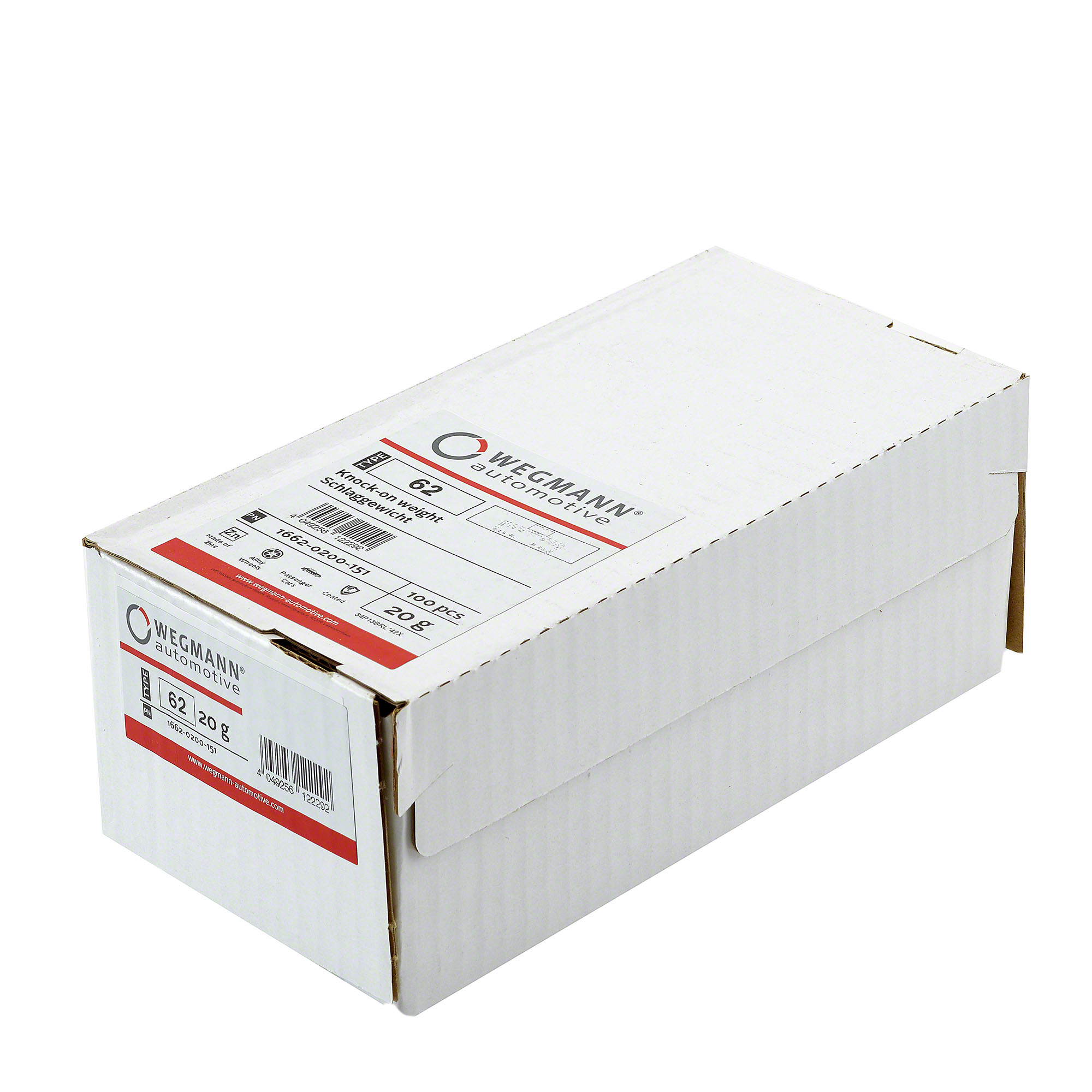 WEGMANN automotive-Schlaggewicht - Typ 62, 20 g, Zink, Silber-1662-0200-151