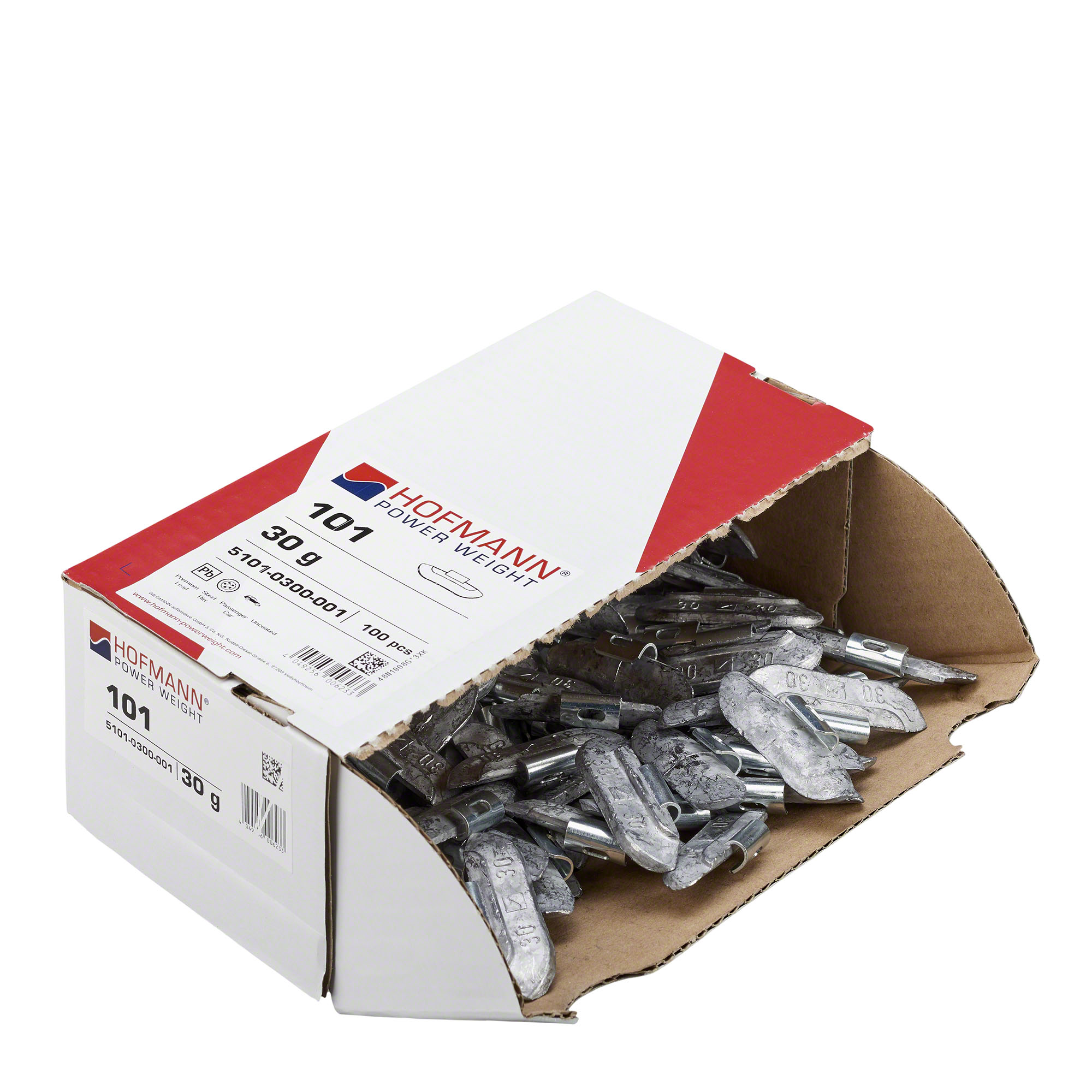 HOFMANN POWER WEIGHT-100x Schlaggewicht Hofmann Power Weight - Typ 101, 30 g, Blei, Grau-5101-0300-001