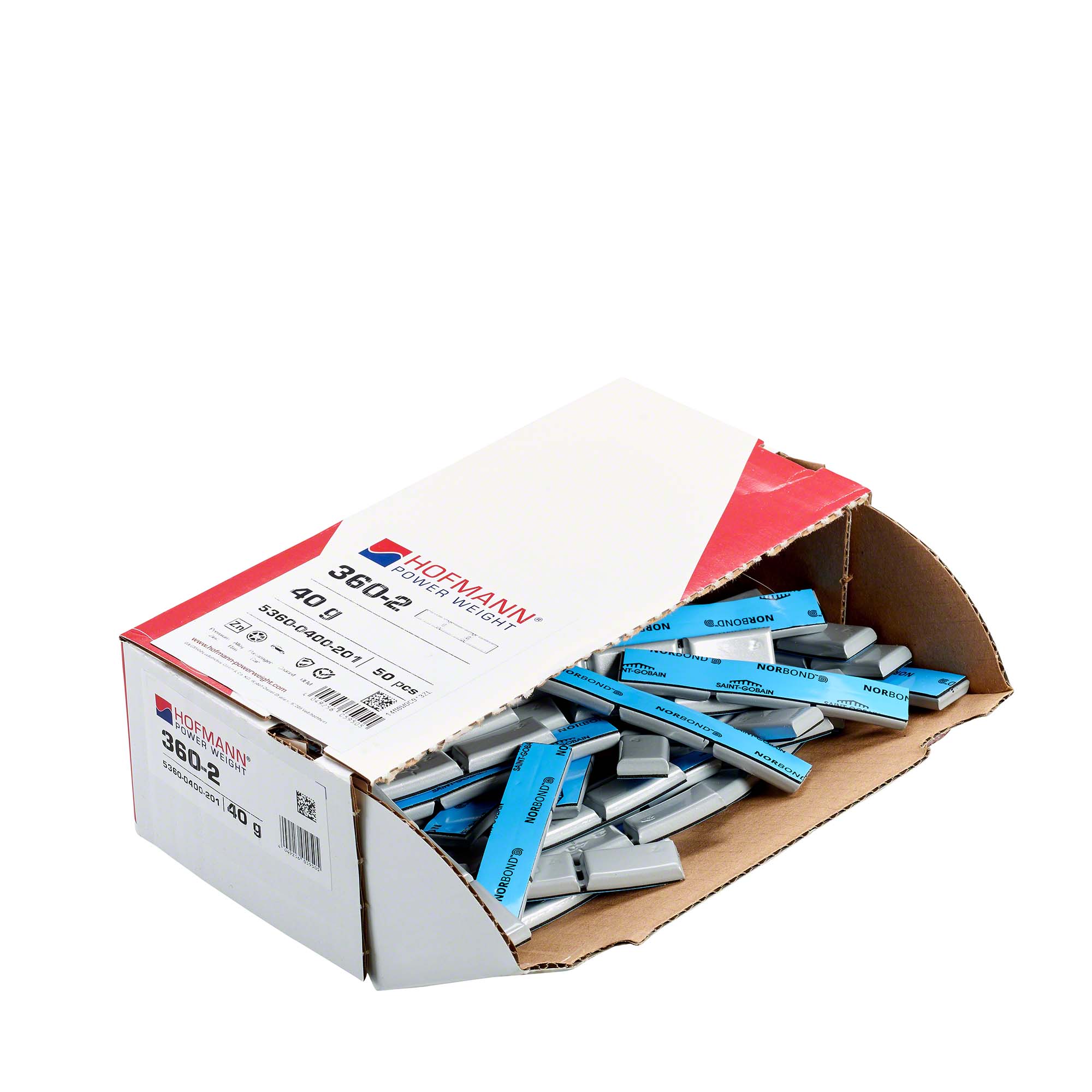 HOFMANN POWER WEIGHT-Klebegewicht - Typ 360, 40 g, Zink, Silber-5360-0400-201