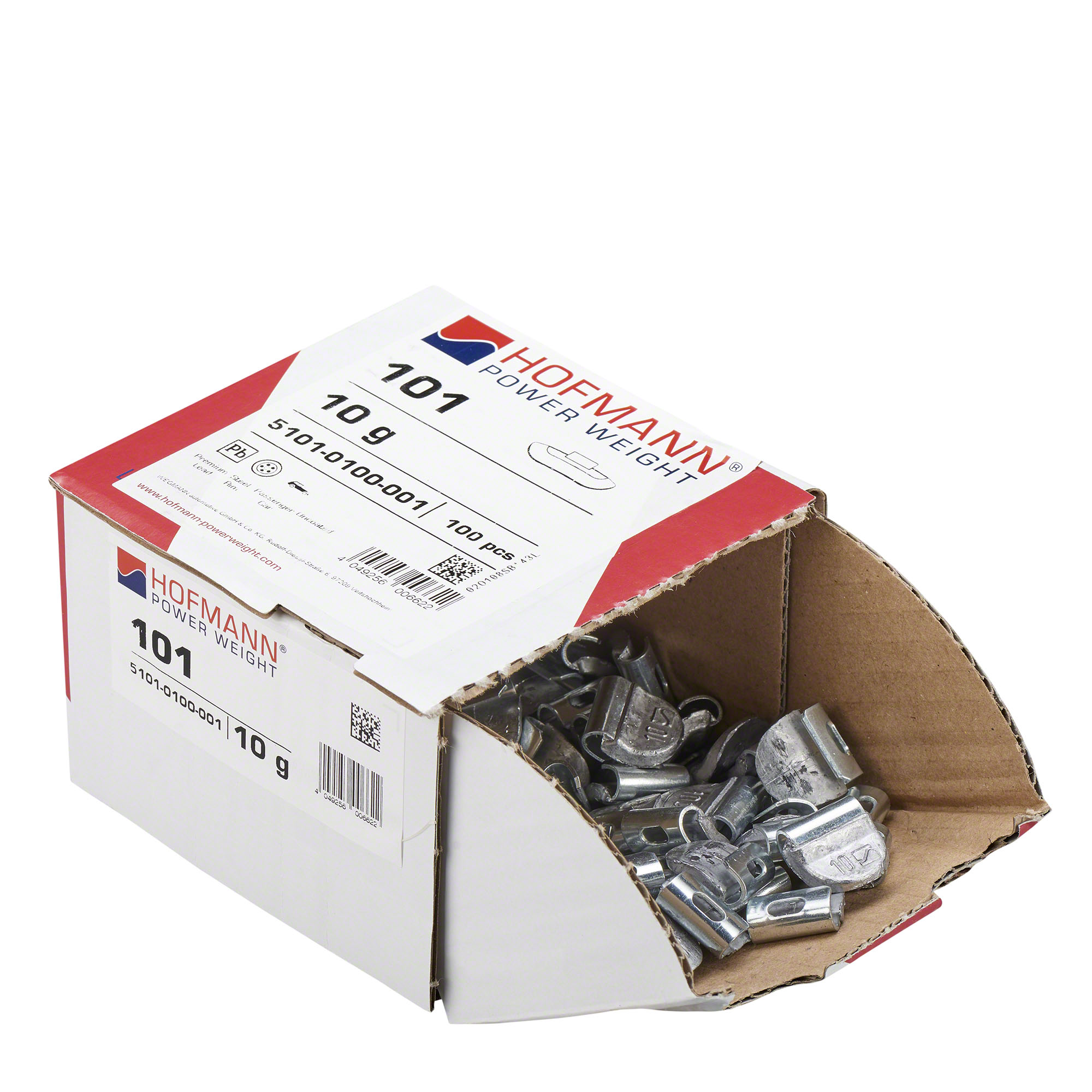 HOFMANN POWER WEIGHT-100x Schlaggewicht Hofmann Power Weight - Typ 101, 10 g, Blei, Grau-5101-0100-001