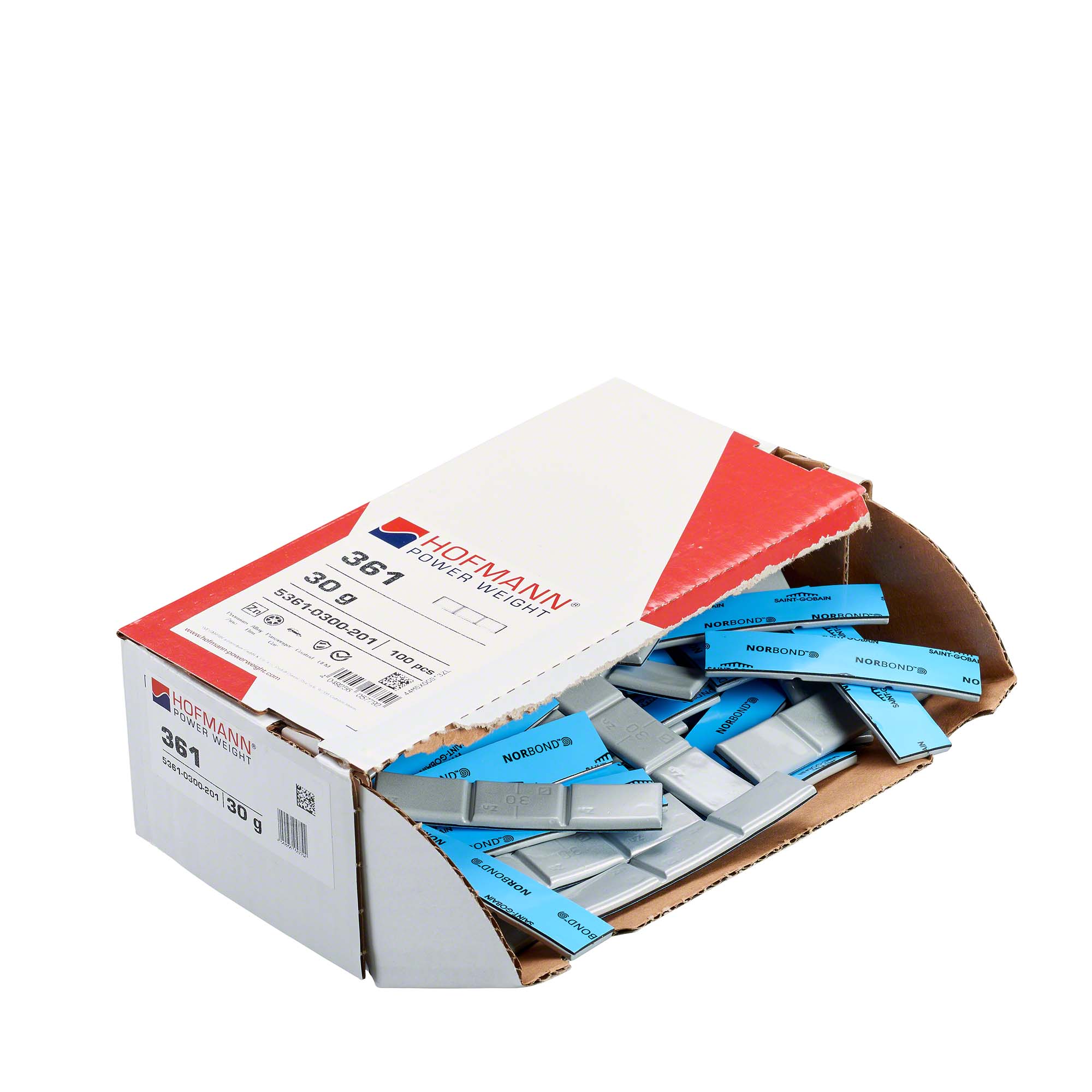 adhesive weight - Typ 361, 30 g, zinc, silver