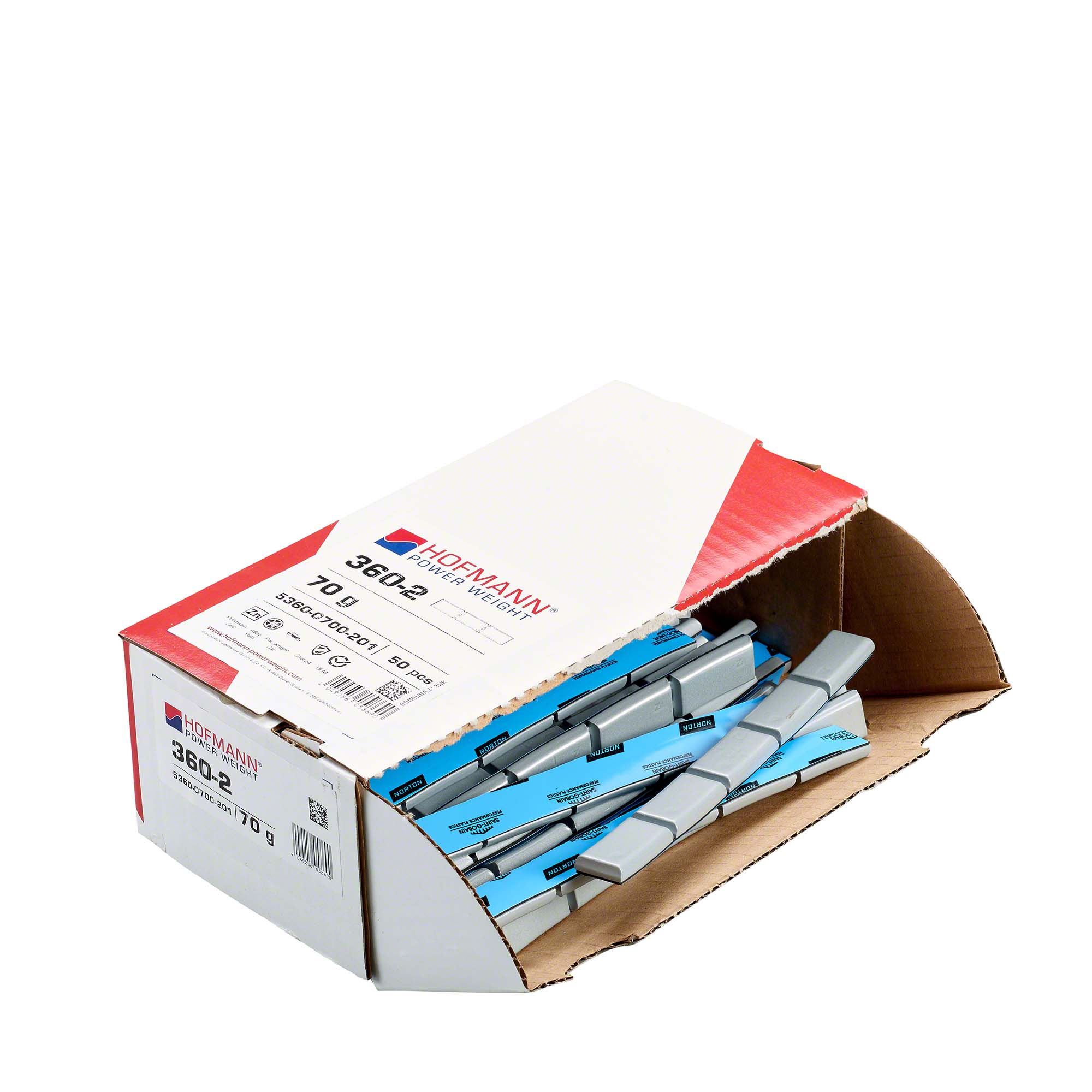 HOFMANN POWER WEIGHT-Klebegewicht - Typ 360, 70 g, Zink, Silber-5360-0700-201