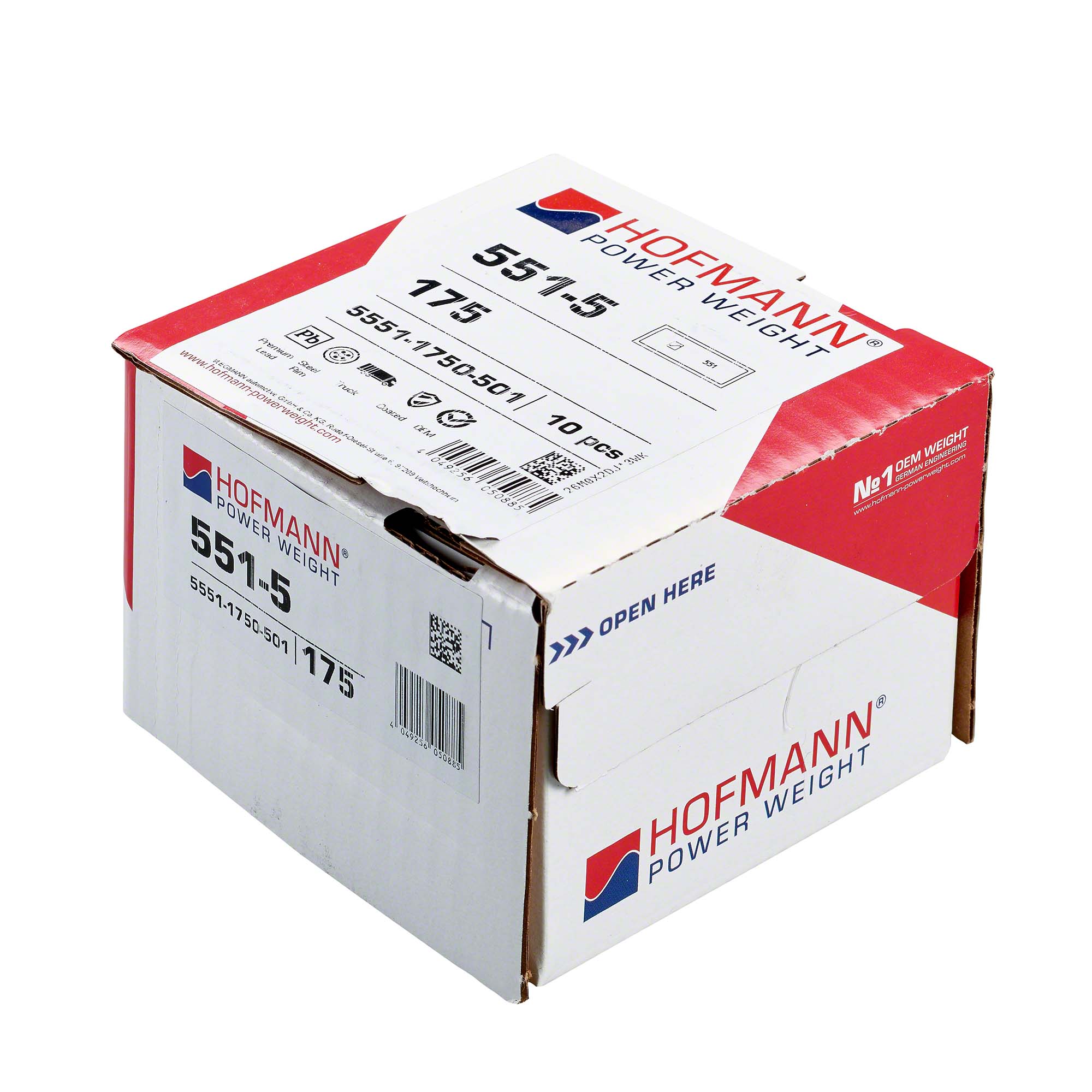 HOFMANN POWER WEIGHT-Klebegewicht - Typ 551, 175 g, Blei, Silber-5551-1750-501