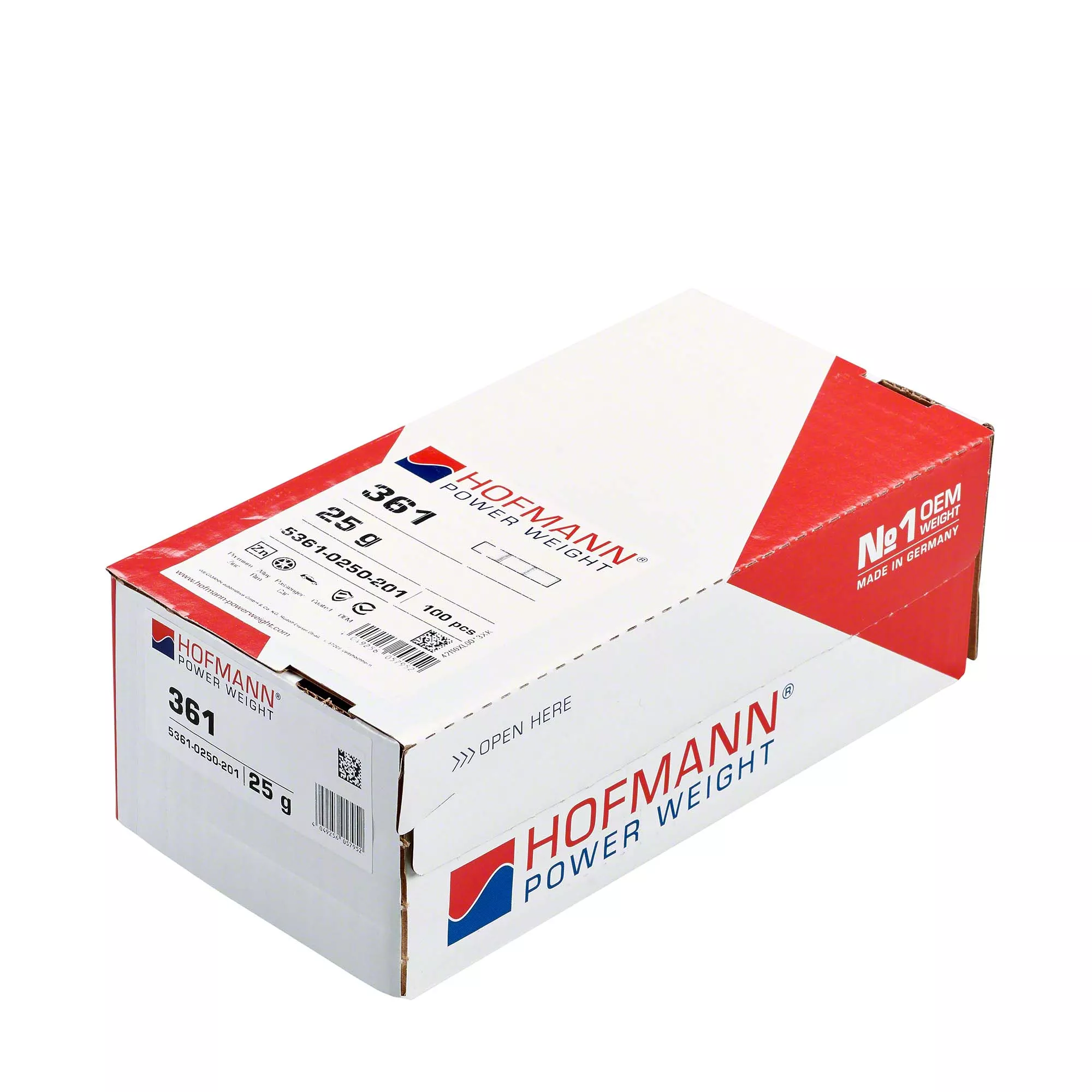 HOFMANN POWER WEIGHT-Klebegewicht - Typ 361, 25 g, Zink, Silber-5361-0250-201