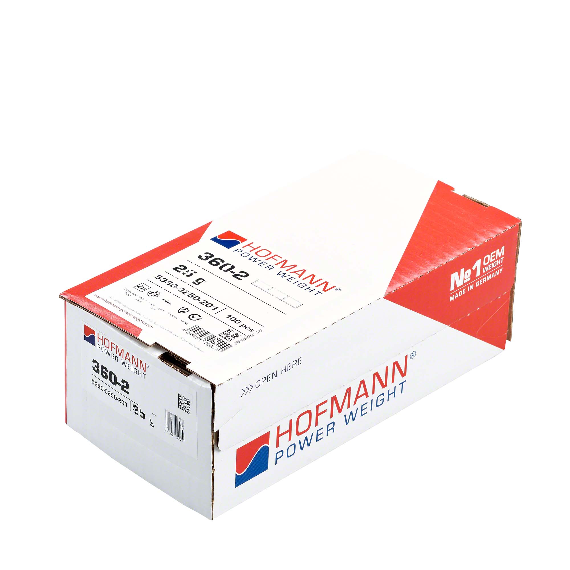 HOFMANN POWER WEIGHT-Klebegewicht - Typ 360, 25 g, Zink, Silber-5360-0250-201