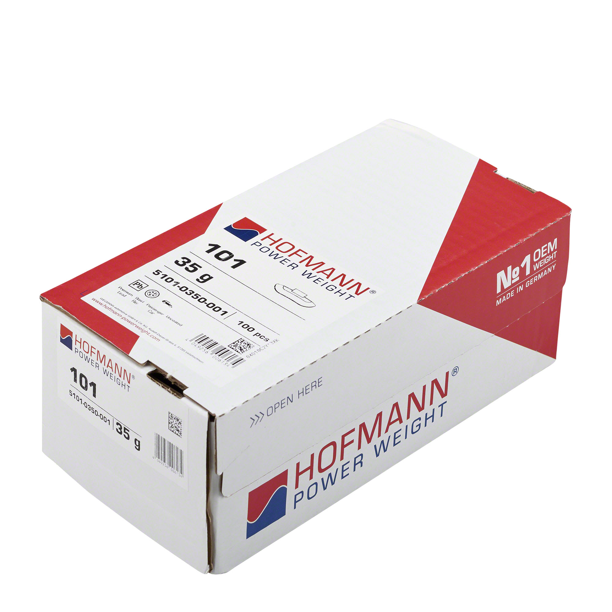 HOFMANN POWER WEIGHT-100x Schlaggewicht Hofmann Power Weight - Typ 101, 35 g, Blei, Grau-5101-0350-001