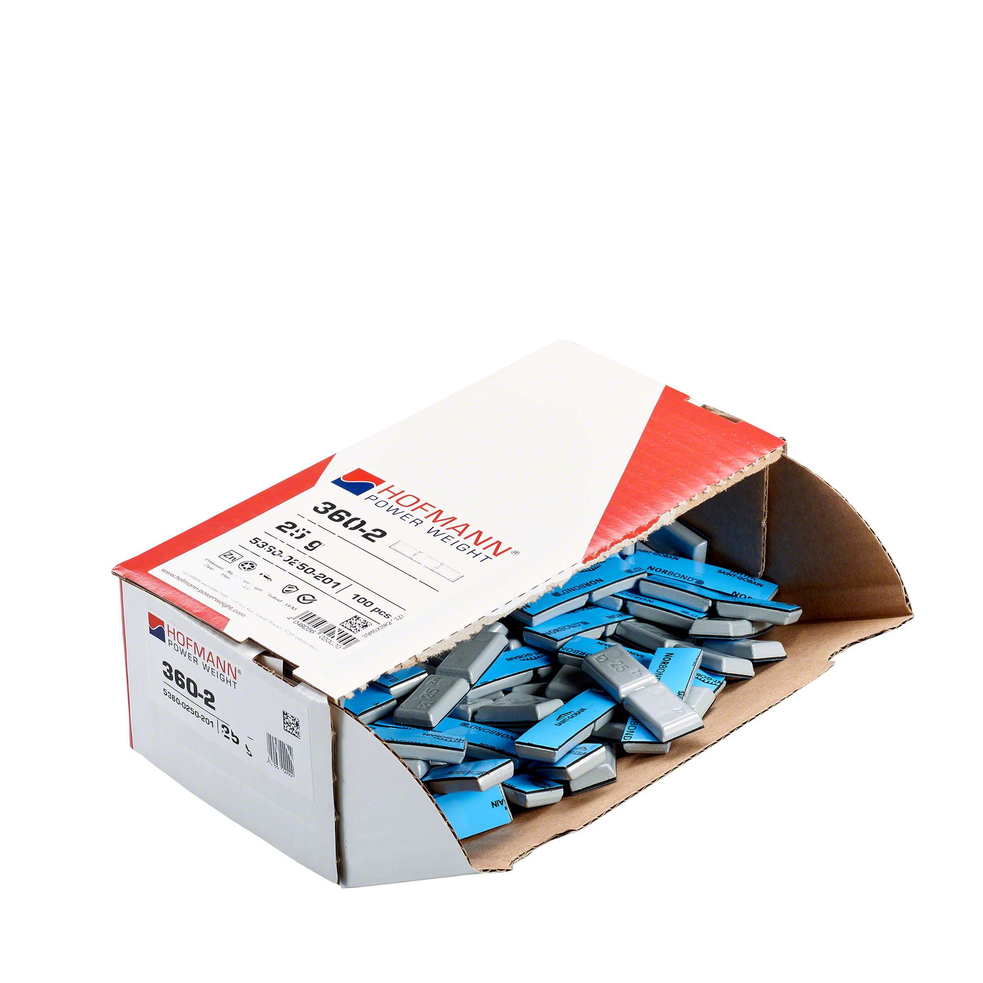 HOFMANN POWER WEIGHT-Klebegewicht - Typ 360, 25 g, Zink, Silber-5360-0250-201