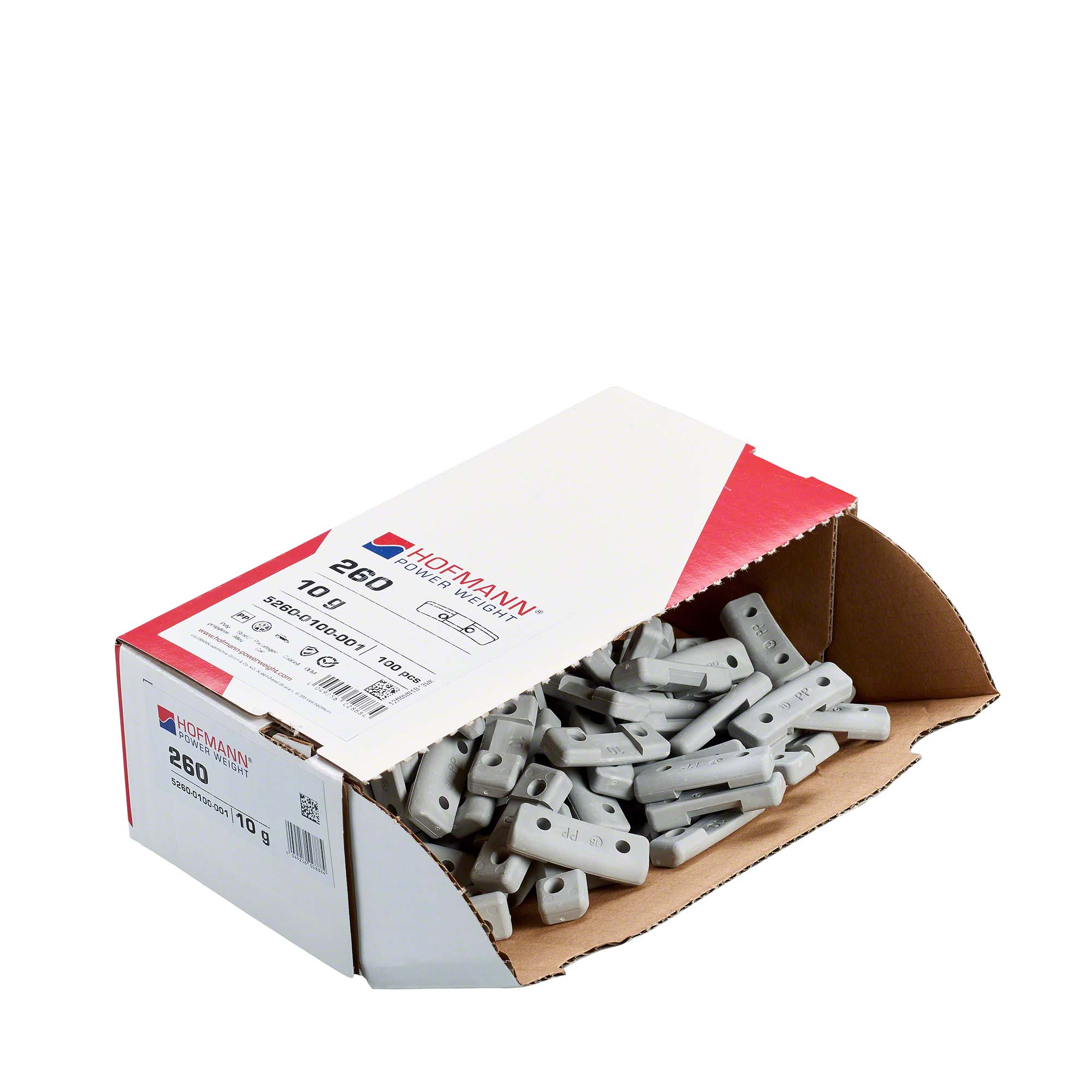 HOFMANN POWER WEIGHT-Sicherheitsgewicht - Typ 260, 10 g, Kunststoff, Silber-5260-0100-001