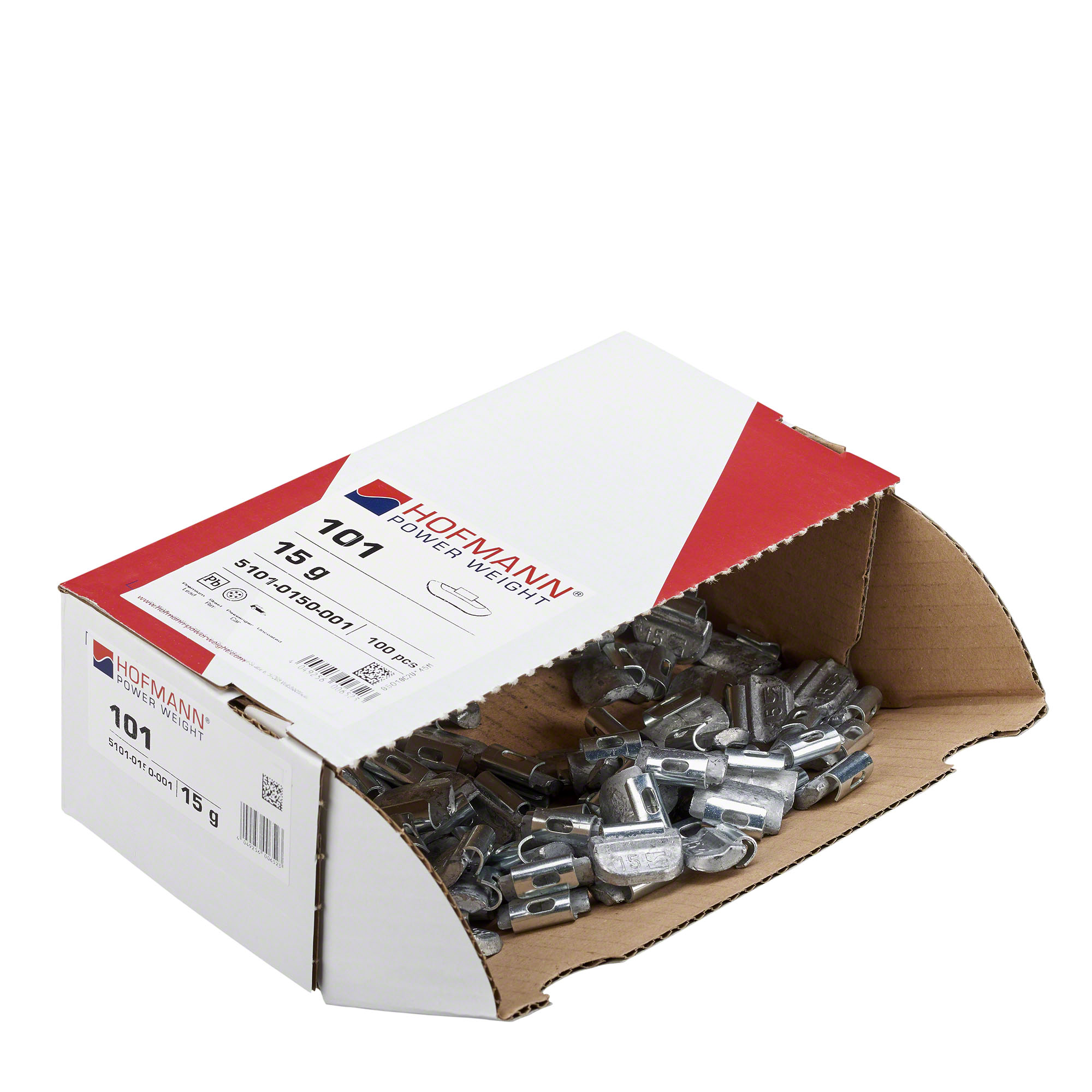 HOFMANN POWER WEIGHT-100x Schlaggewicht Hofmann Power Weight - Typ 101, 15 g, Blei, Grau-5101-0150-001