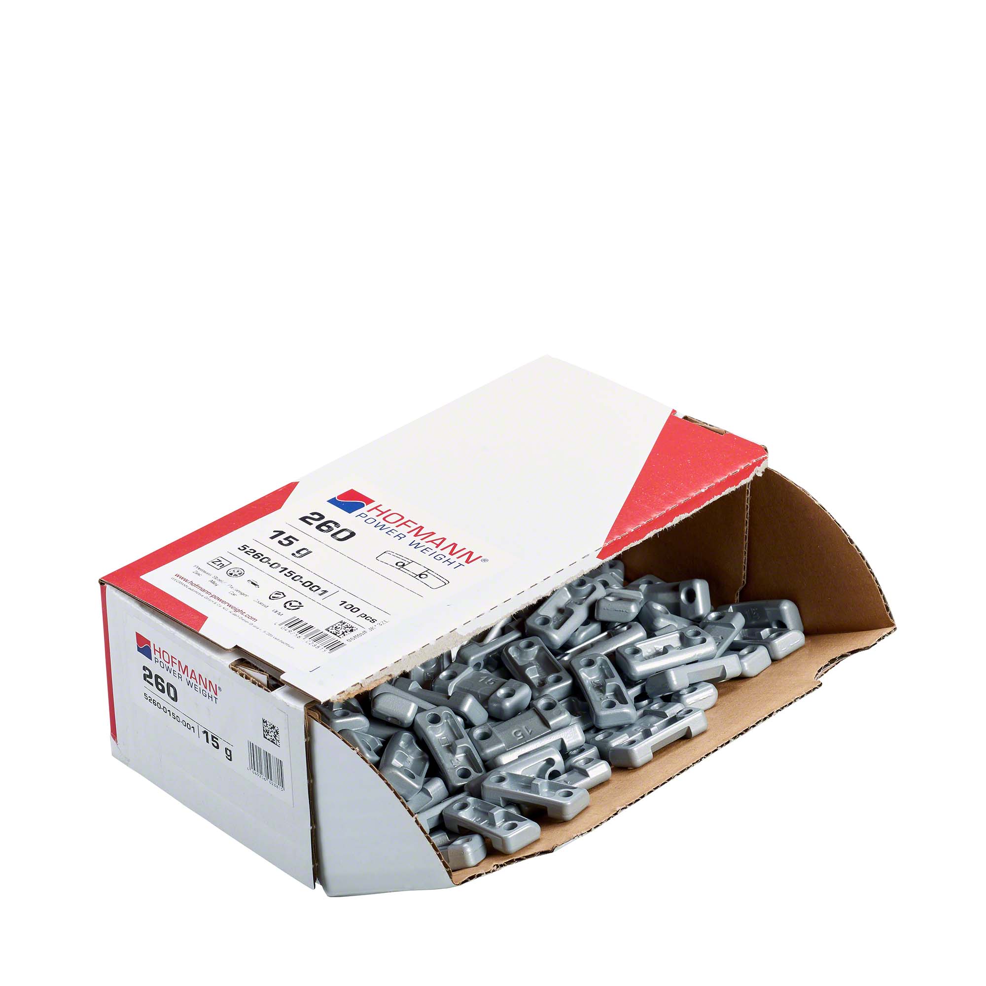 HOFMANN POWER WEIGHT-Sicherheitsgewicht - Typ 260, 15 g, Zink, Silber-5260-0150-001