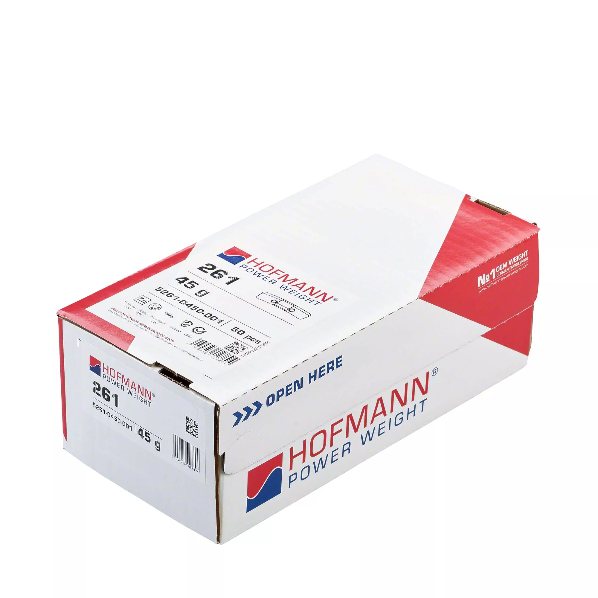 HOFMANN POWER WEIGHT-Sicherheitsgewicht - Typ 261, 45 g, Zink, Silber-5261-0450-001