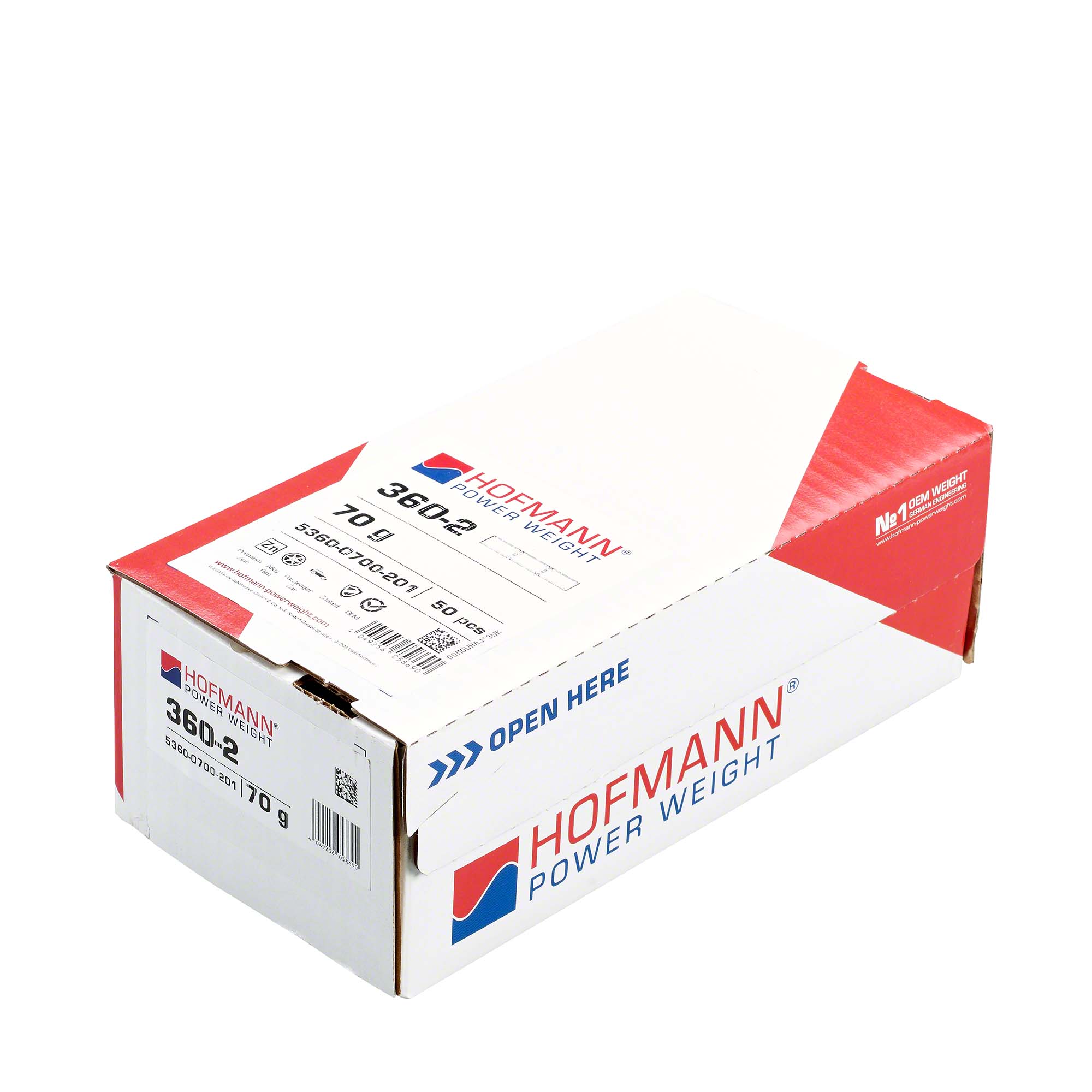 HOFMANN POWER WEIGHT-Klebegewicht - Typ 360, 70 g, Zink, Silber-5360-0700-201