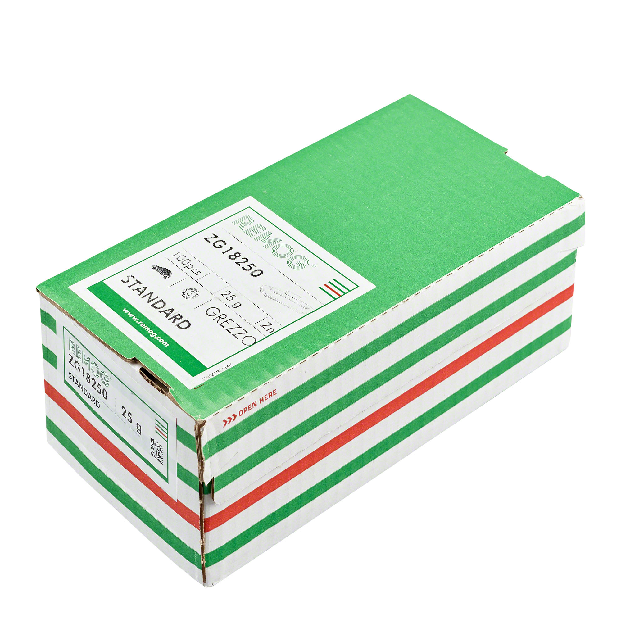 -100× Schlaggewicht Remog -Typ ZG18- - Typ ZG18, 25 g, Zink, Silber-4142-0252-001