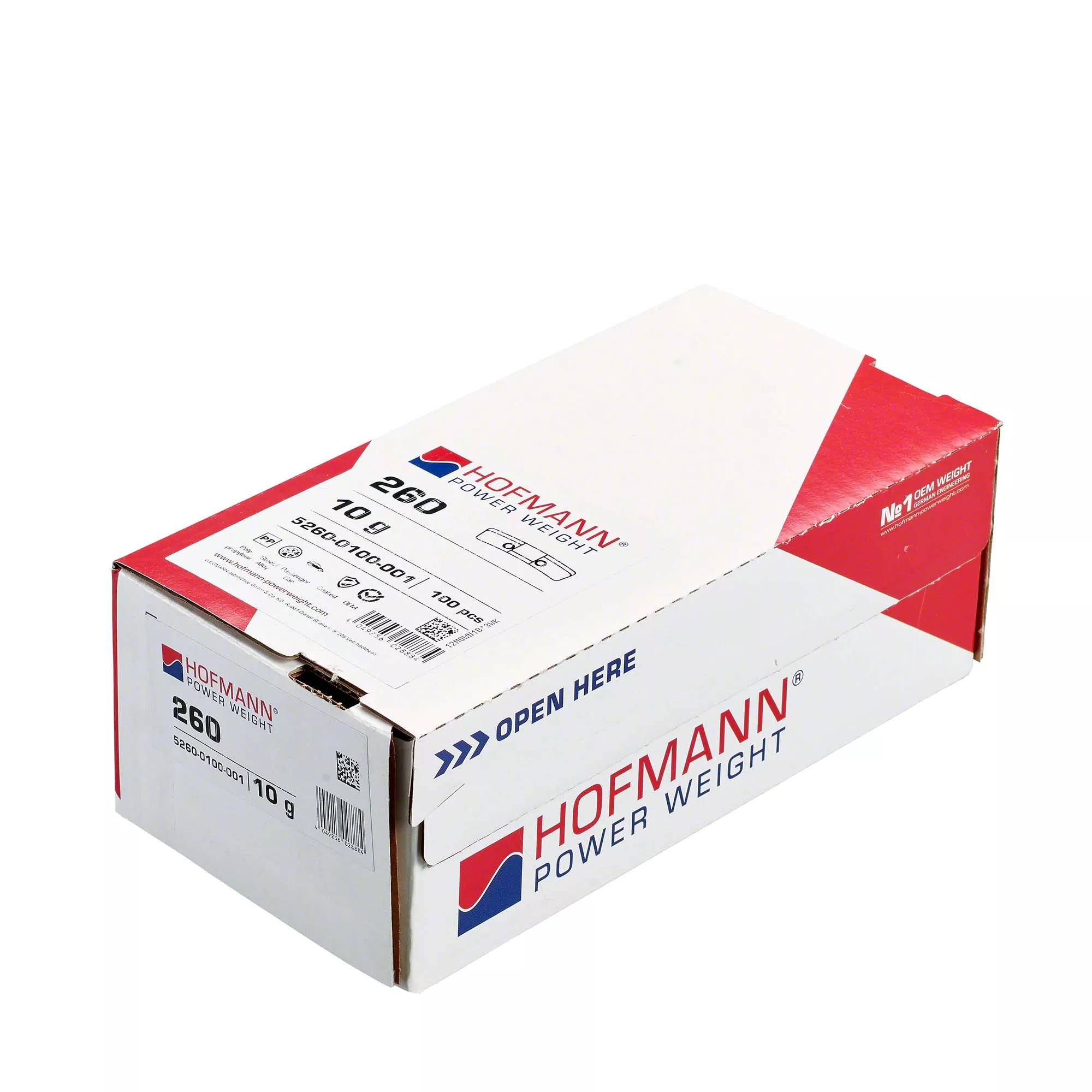 HOFMANN POWER WEIGHT-Sicherheitsgewicht - Typ 260, 10 g, Kunststoff, Silber-5260-0100-001