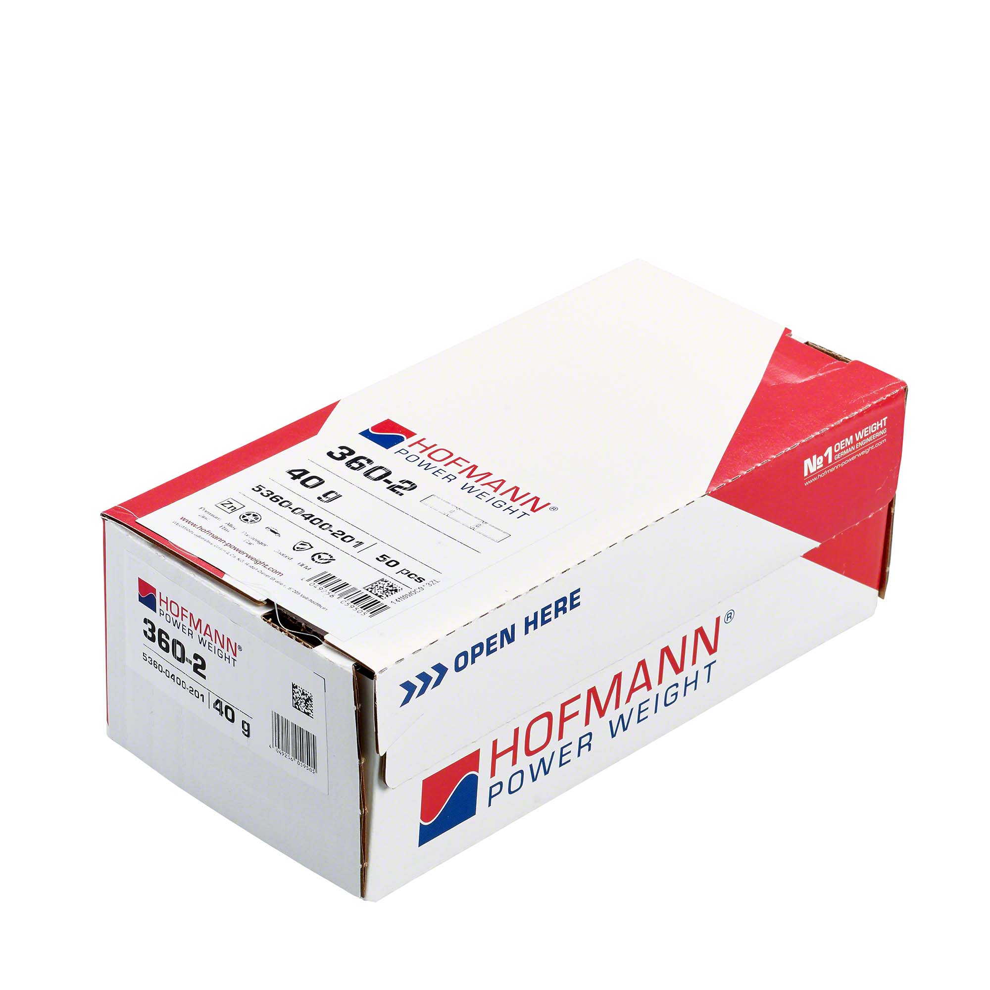 HOFMANN POWER WEIGHT-Klebegewicht - Typ 360, 40 g, Zink, Silber-5360-0400-201