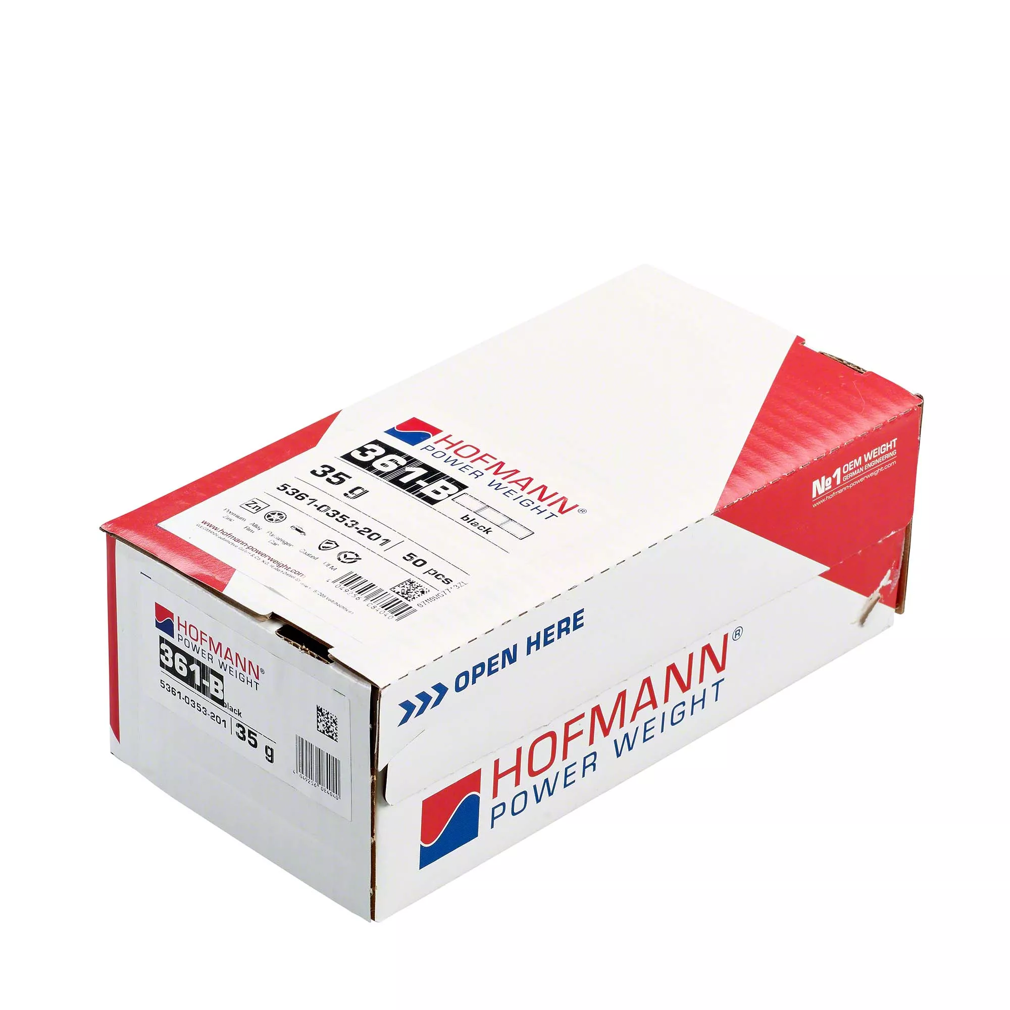 HOFMANN POWER WEIGHT-Klebegewicht - Typ 361, 35 g, Zink, Schwarz-5361-0353-201