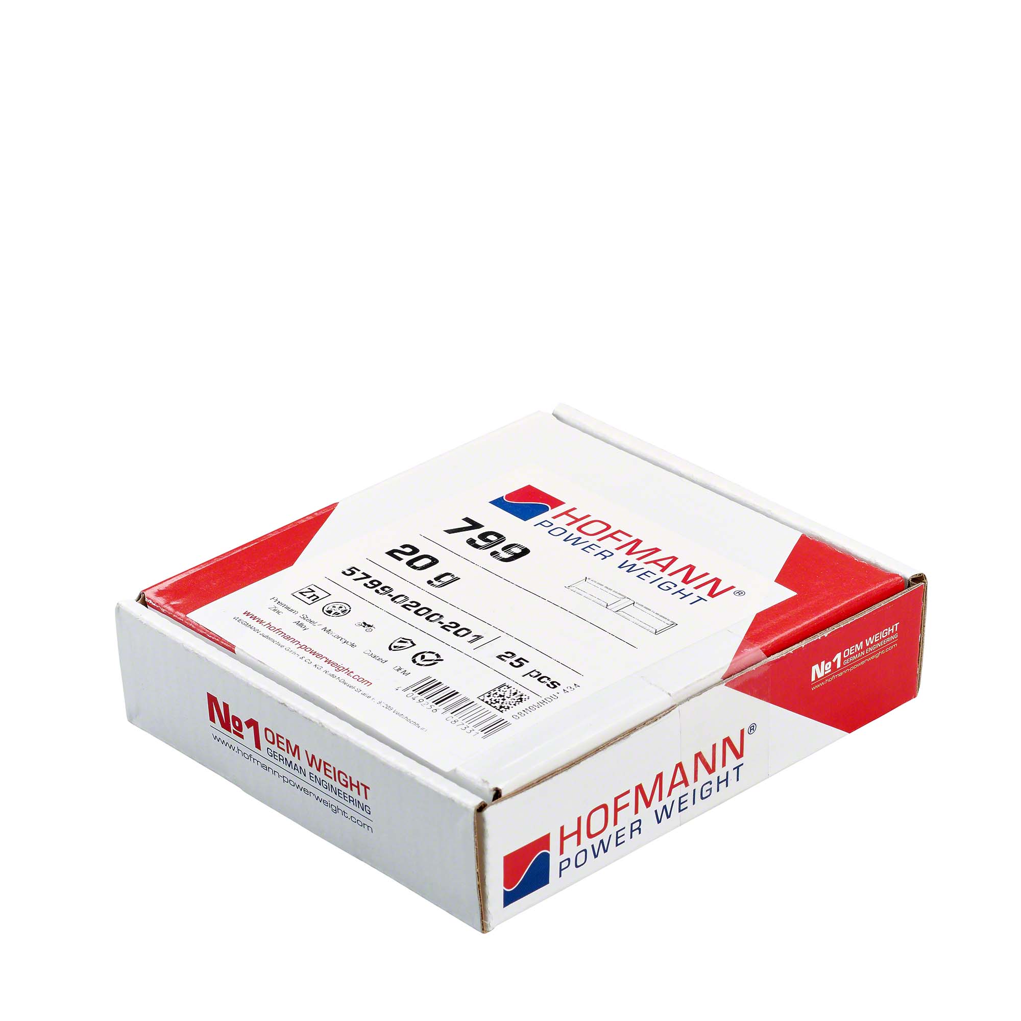 HOFMANN POWER WEIGHT-Klebegewicht - Typ 799, 20 g, Zink, Silber-5799-0200-201