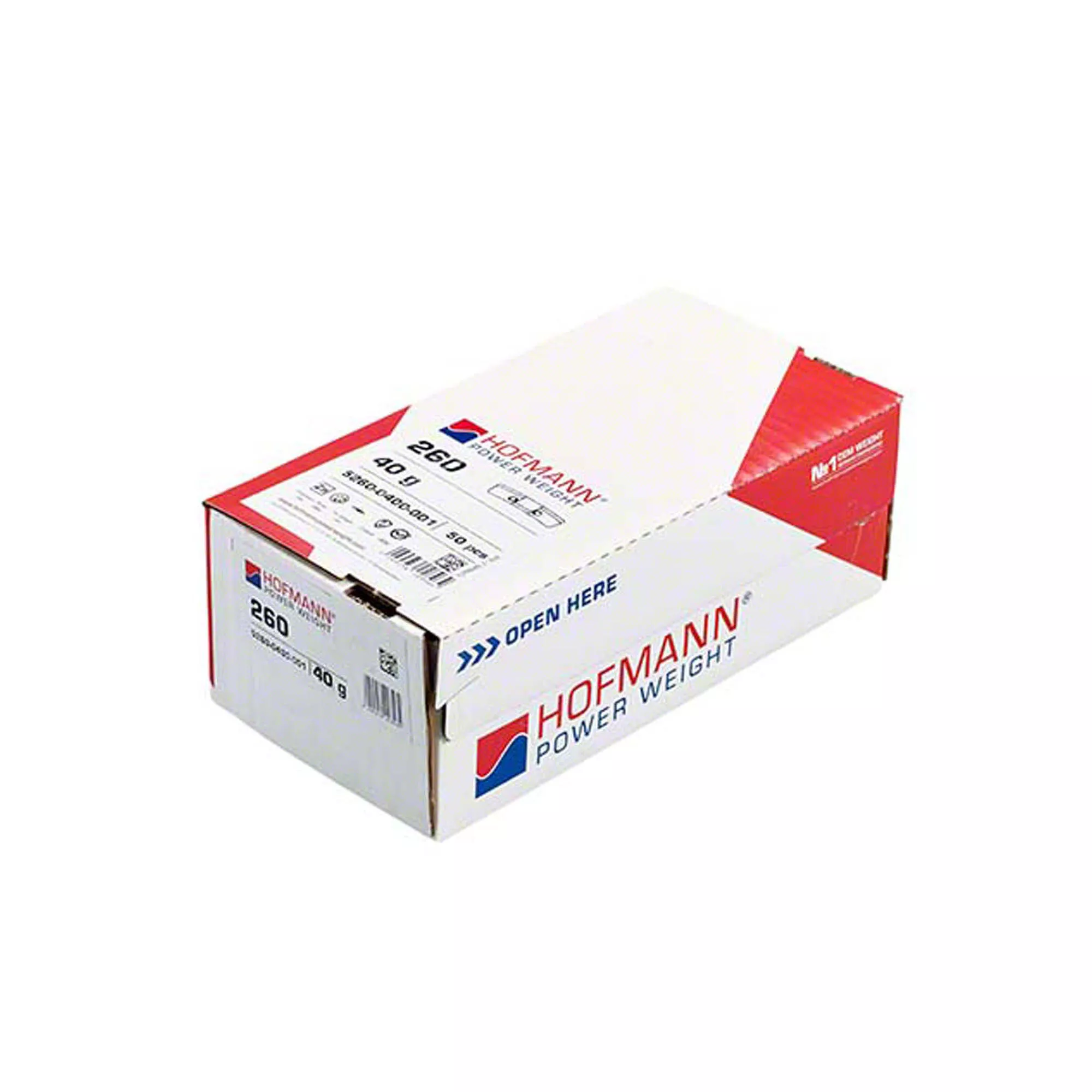 HOFMANN POWER WEIGHT-Sicherheitsgewicht - Typ 260, 40 g, Zink, Silber-5260-0400-001