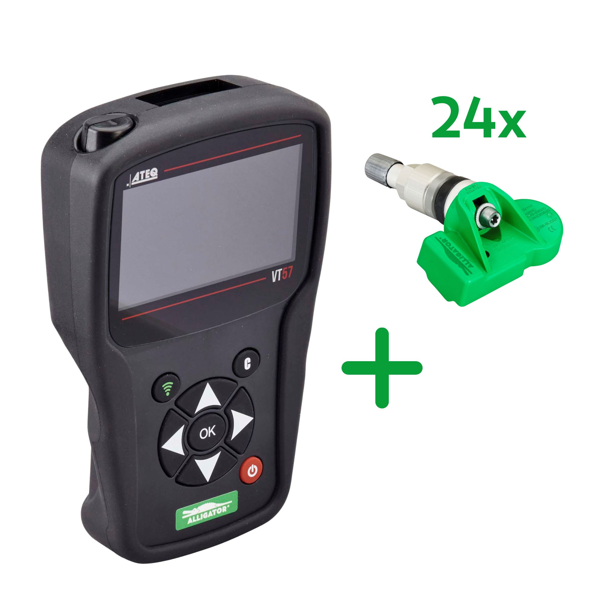 TPMS Tool Bundle VT57 mit 24 RS+ Sensoren inkl. silbernen Ball-Joint Ventil
