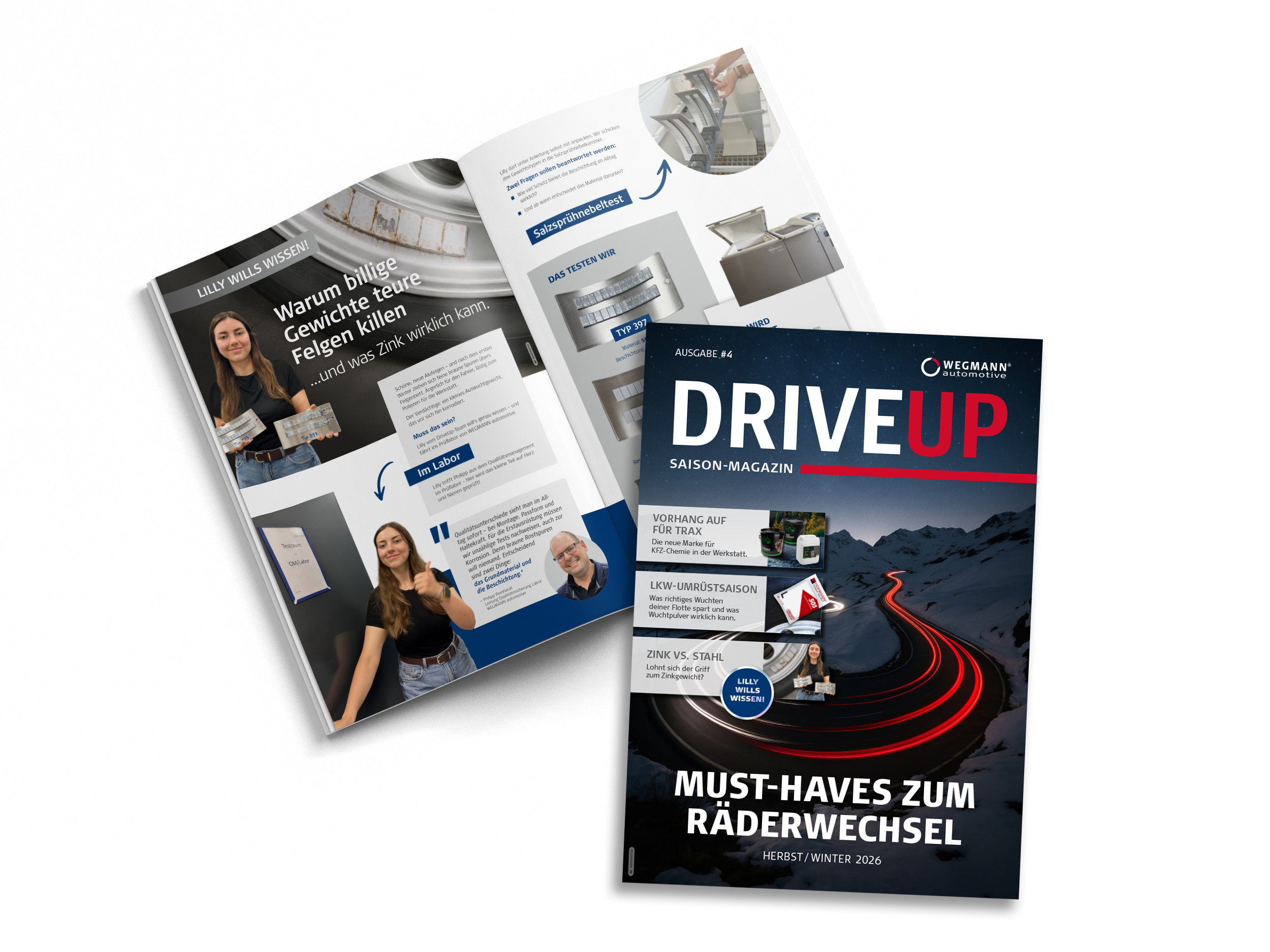 Cover-Mockup des DriveUp Magazins, Ausgabe Herbst/Winter 2026