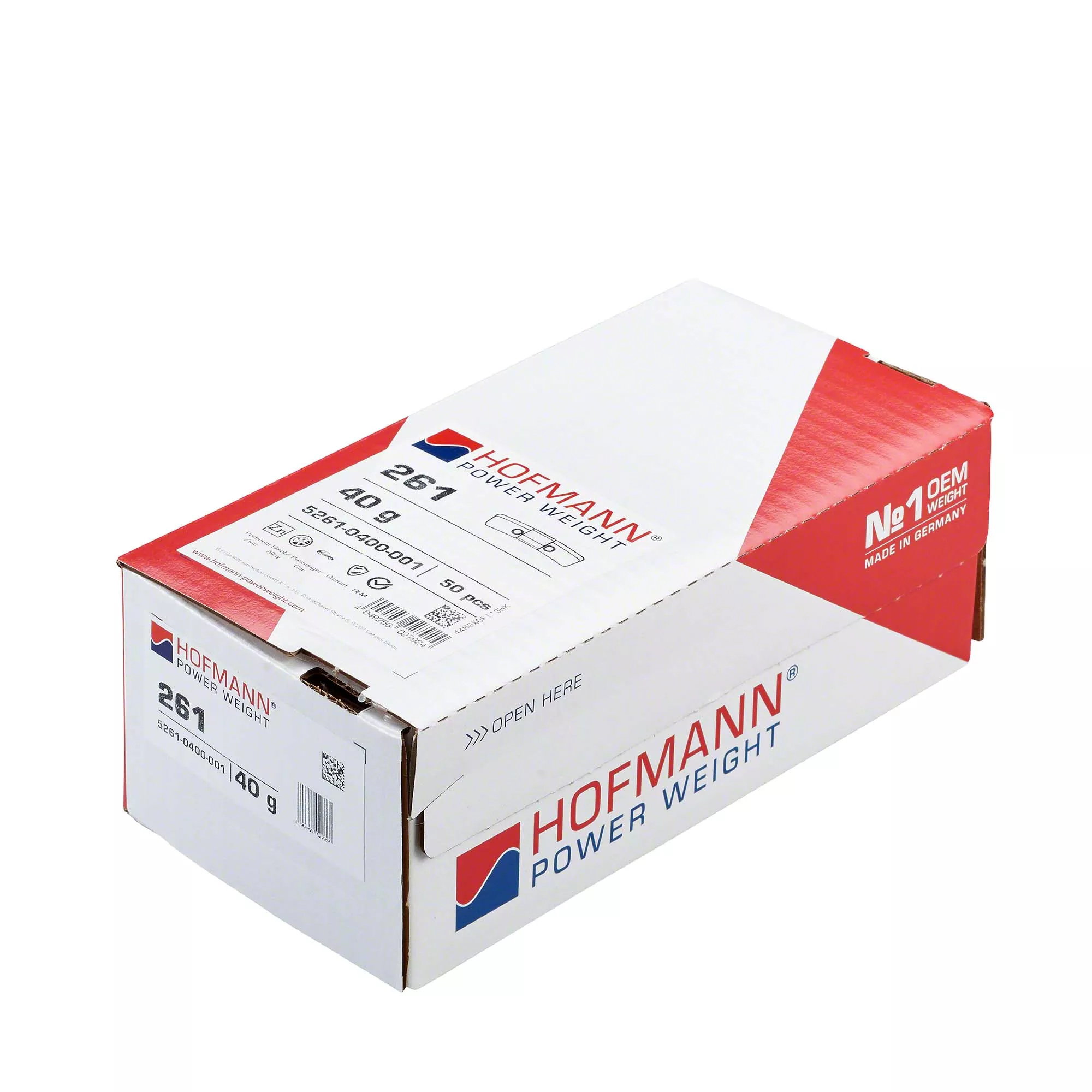 HOFMANN POWER WEIGHT-Sicherheitsgewicht - Typ 261, 40 g, Zink, Silber-5261-0400-001