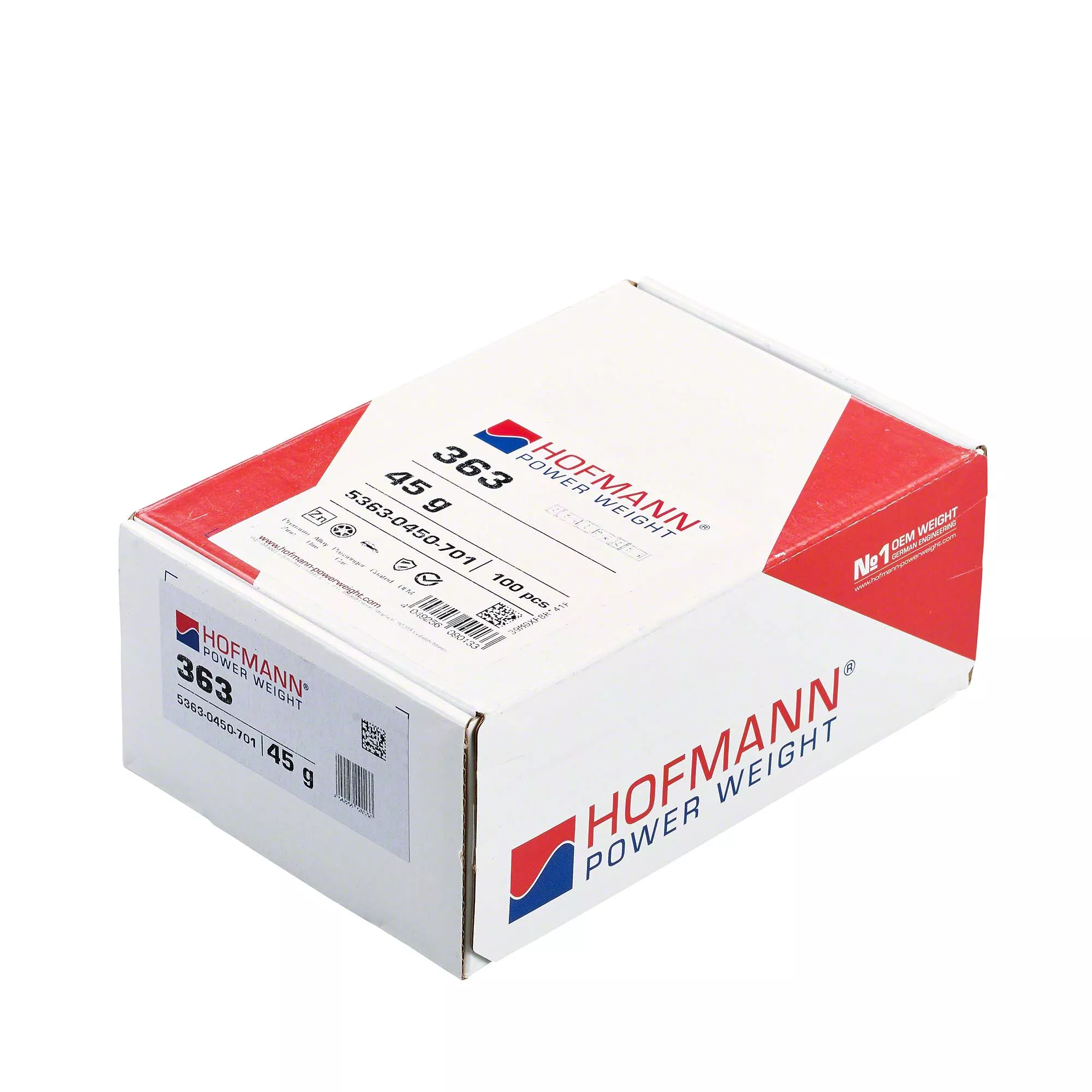 HOFMANN POWER WEIGHT-Klebegewicht - Typ 363, 45 g, Zink, Silber-5363-0450-701