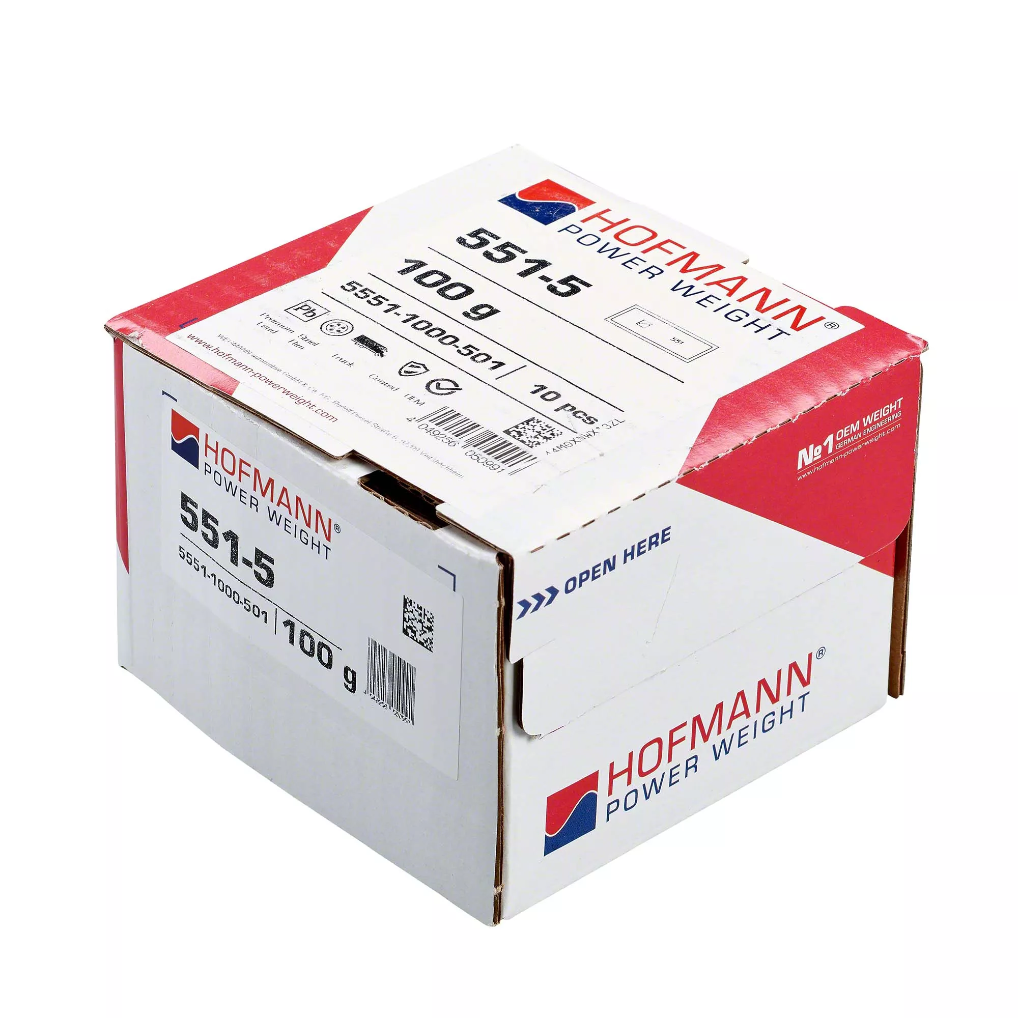 HOFMANN POWER WEIGHT-Klebegewicht - Typ 551, 100 g, Blei, Silber-5551-1000-501