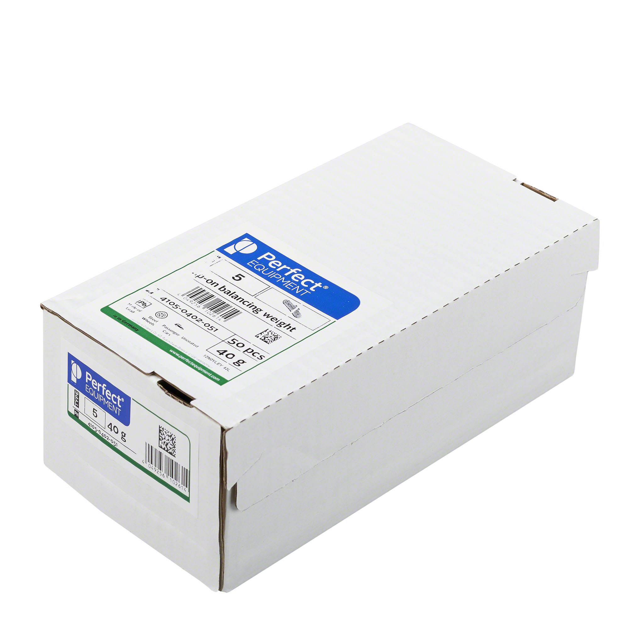 Perfect EQUIPMENT-50x Schlaggewicht 1399 - Typ 5, 40 g, Blei, Grau-4105-0402-051