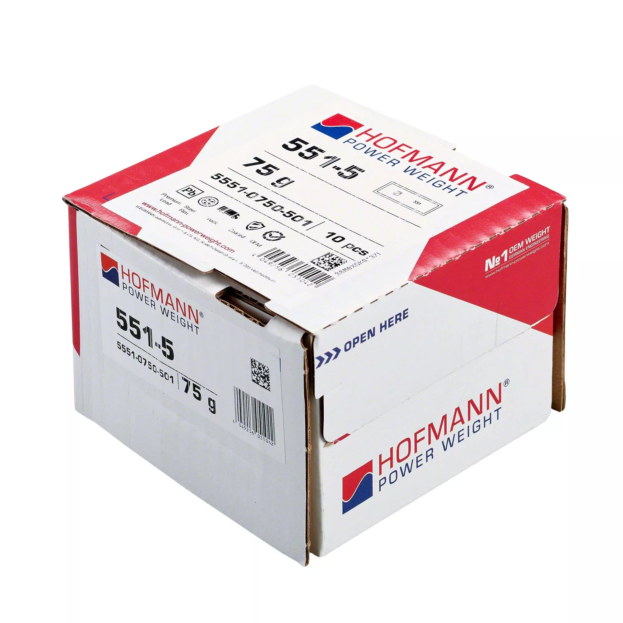 HOFMANN POWER WEIGHT-Klebegewicht - Typ 551, 75 g, Blei, Silber-5551-0750-501