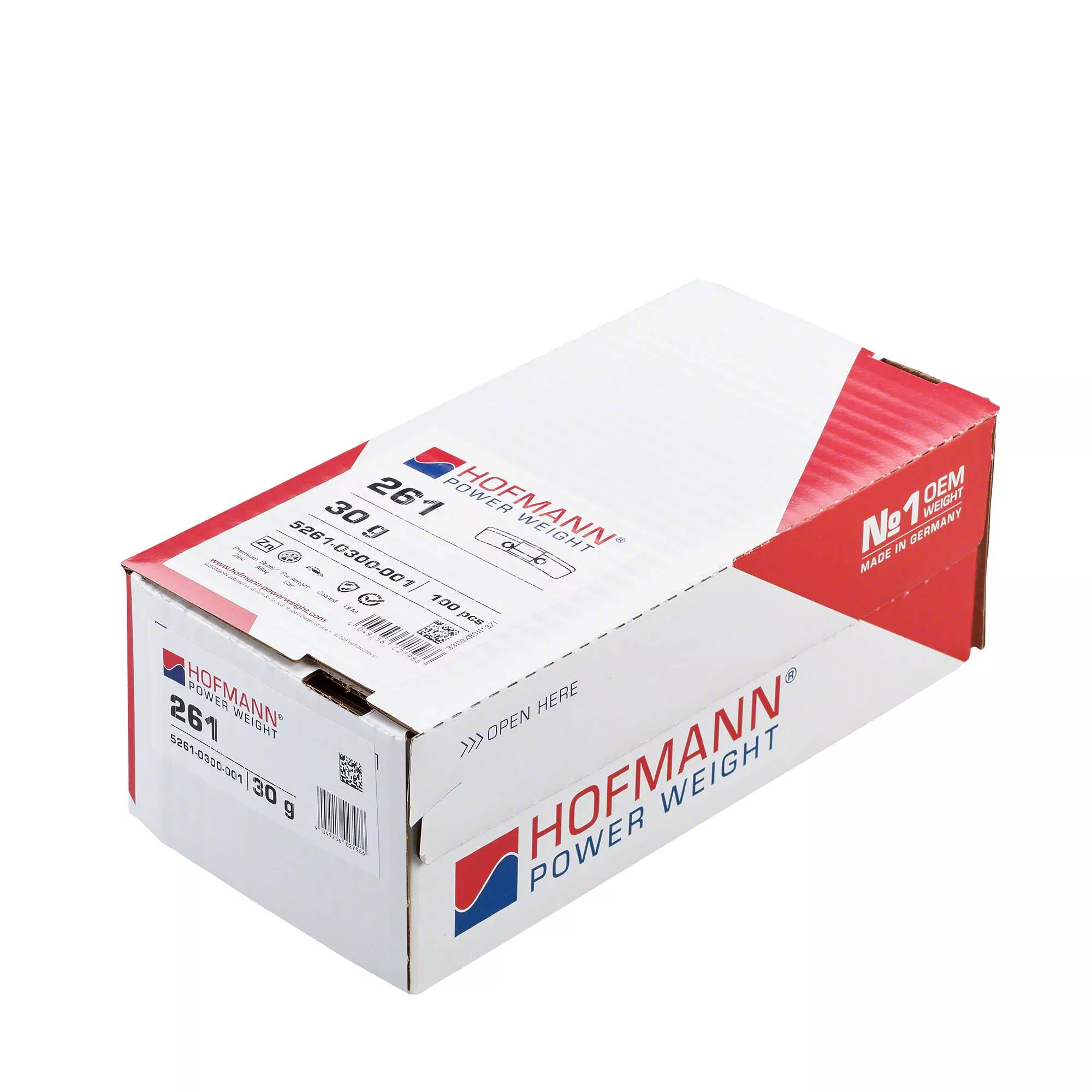 HOFMANN POWER WEIGHT-Sicherheitsgewicht - Typ 261, 30 g, Zink, Silber-5261-0300-001