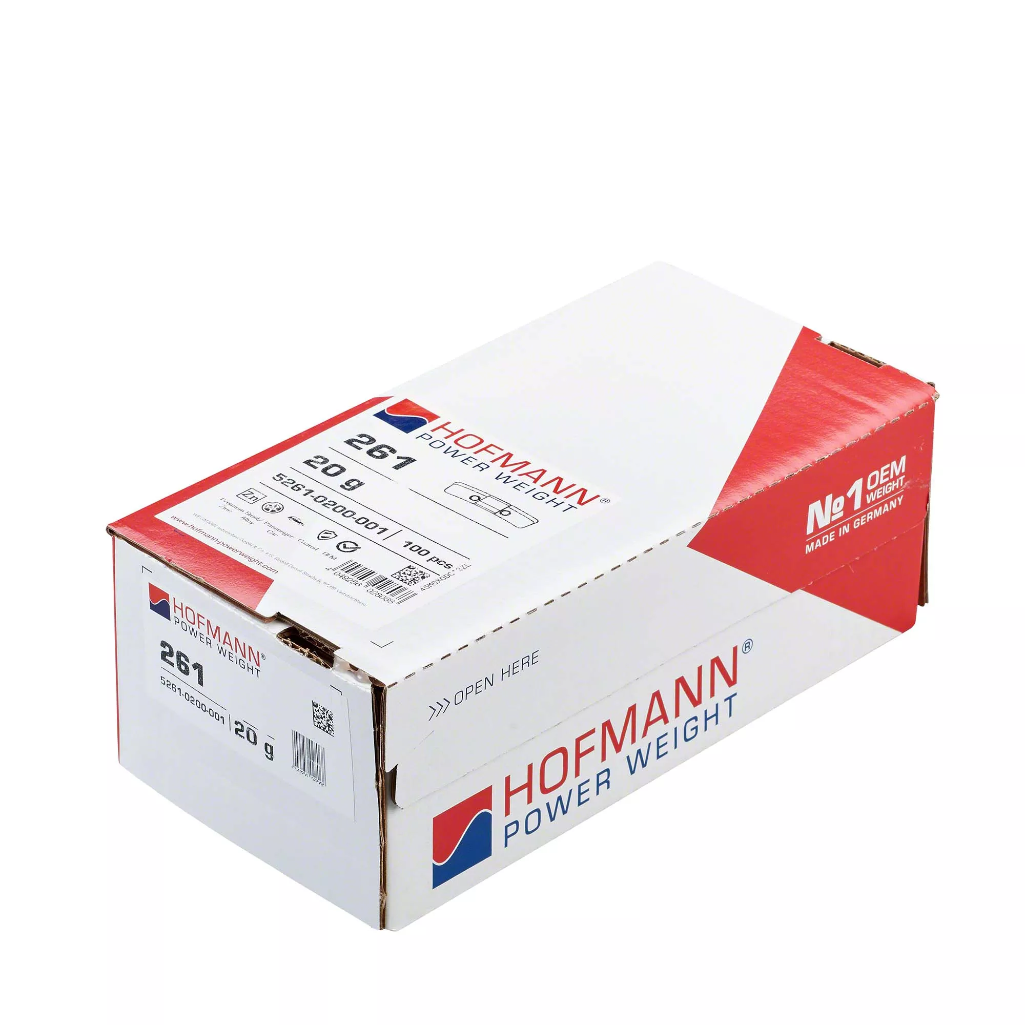 HOFMANN POWER WEIGHT-Sicherheitsgewicht - Typ 261, 20 g, Zink, Silber-5261-0200-001