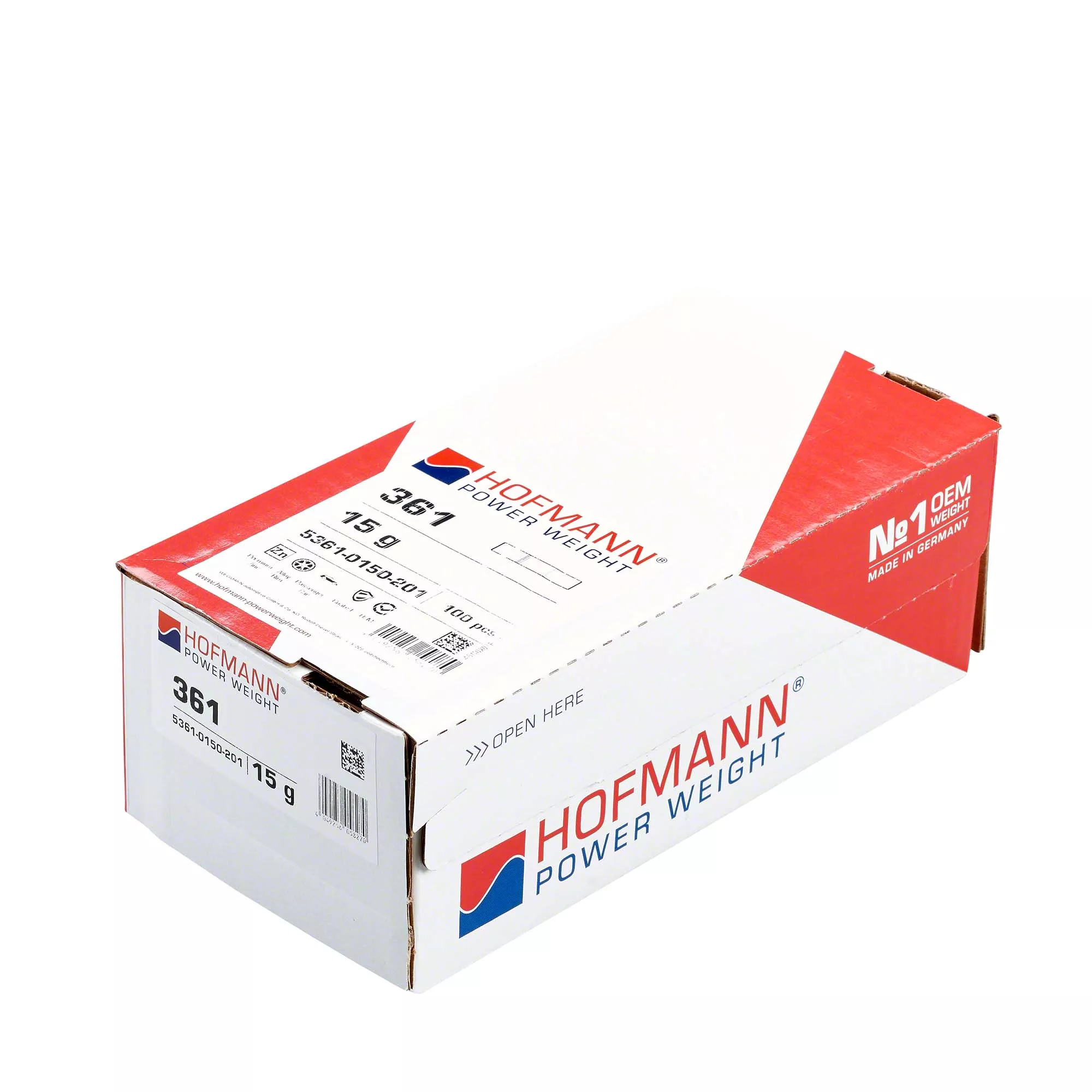 HOFMANN POWER WEIGHT-Klebegewicht - Typ 361, 15 g, Zink, Silber-5361-0150-201