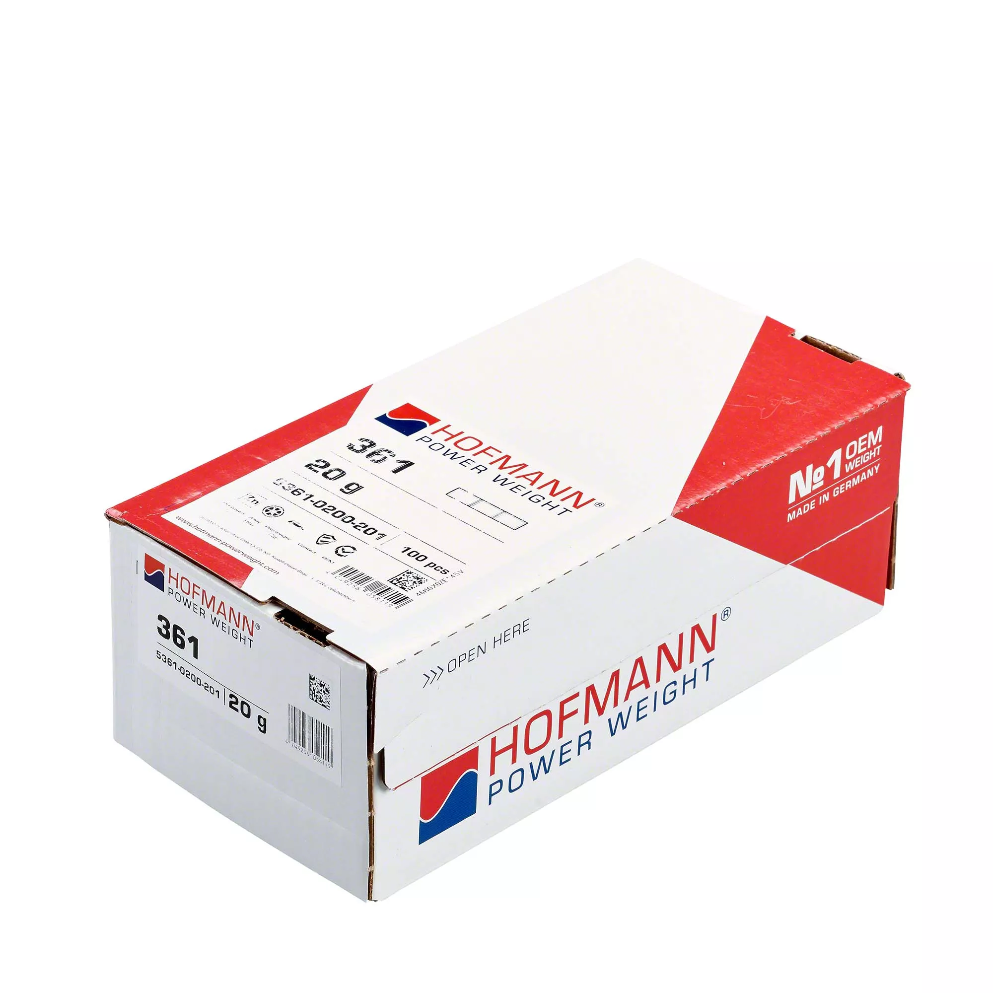 HOFMANN POWER WEIGHT-Klebegewicht - Typ 361, 20 g, Zink, Silber-5361-0200-201