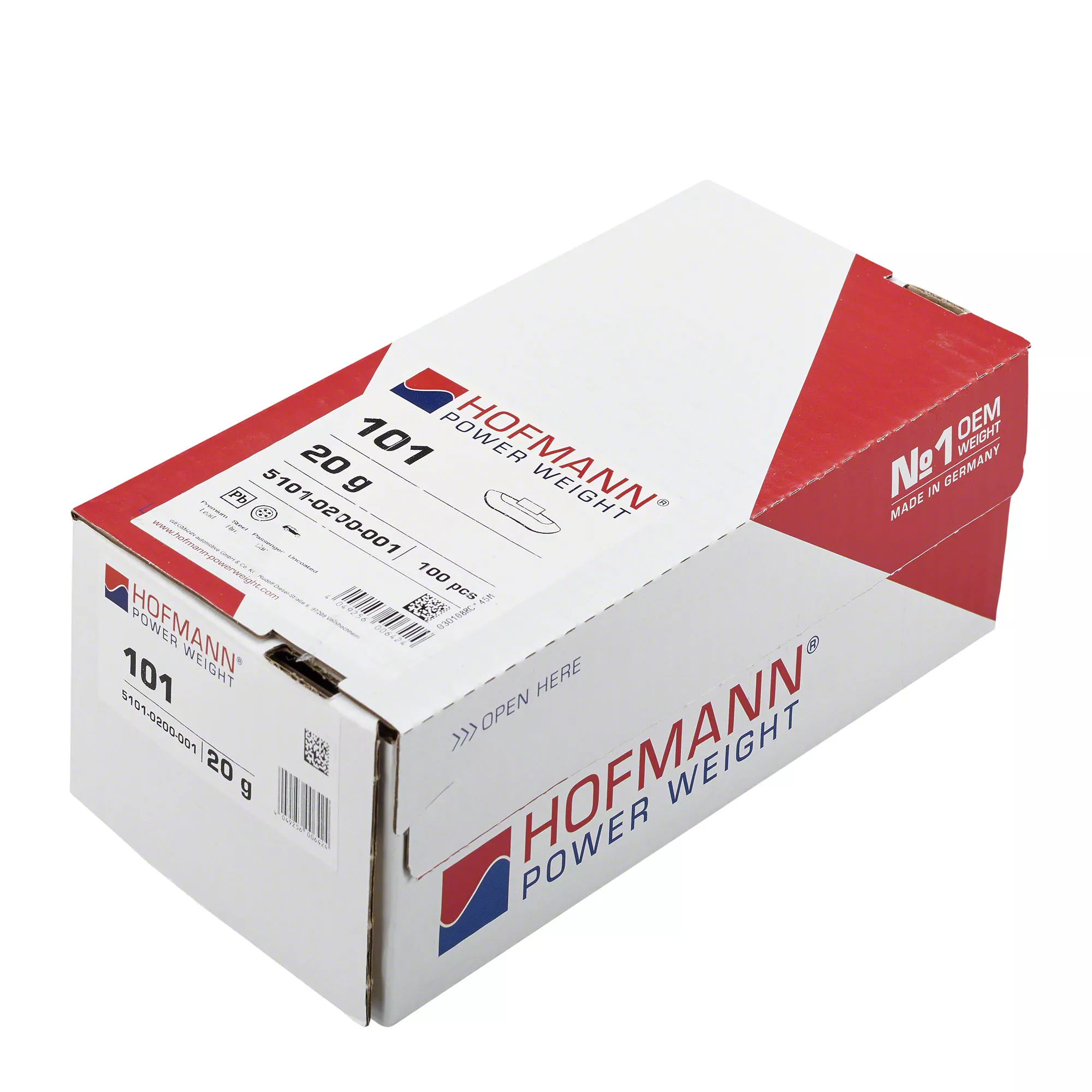 HOFMANN POWER WEIGHT-100x Schlaggewicht Hofmann Power Weight - Typ 101, 20 g, Blei, Grau-5101-0200-001